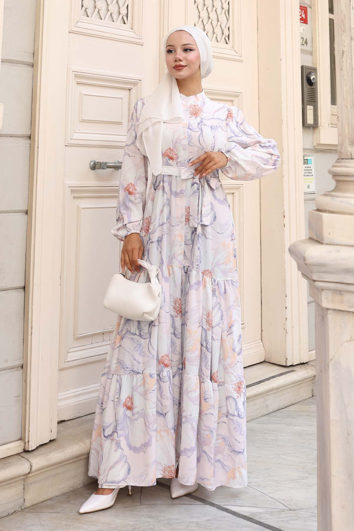 Patterned Hijab Dress