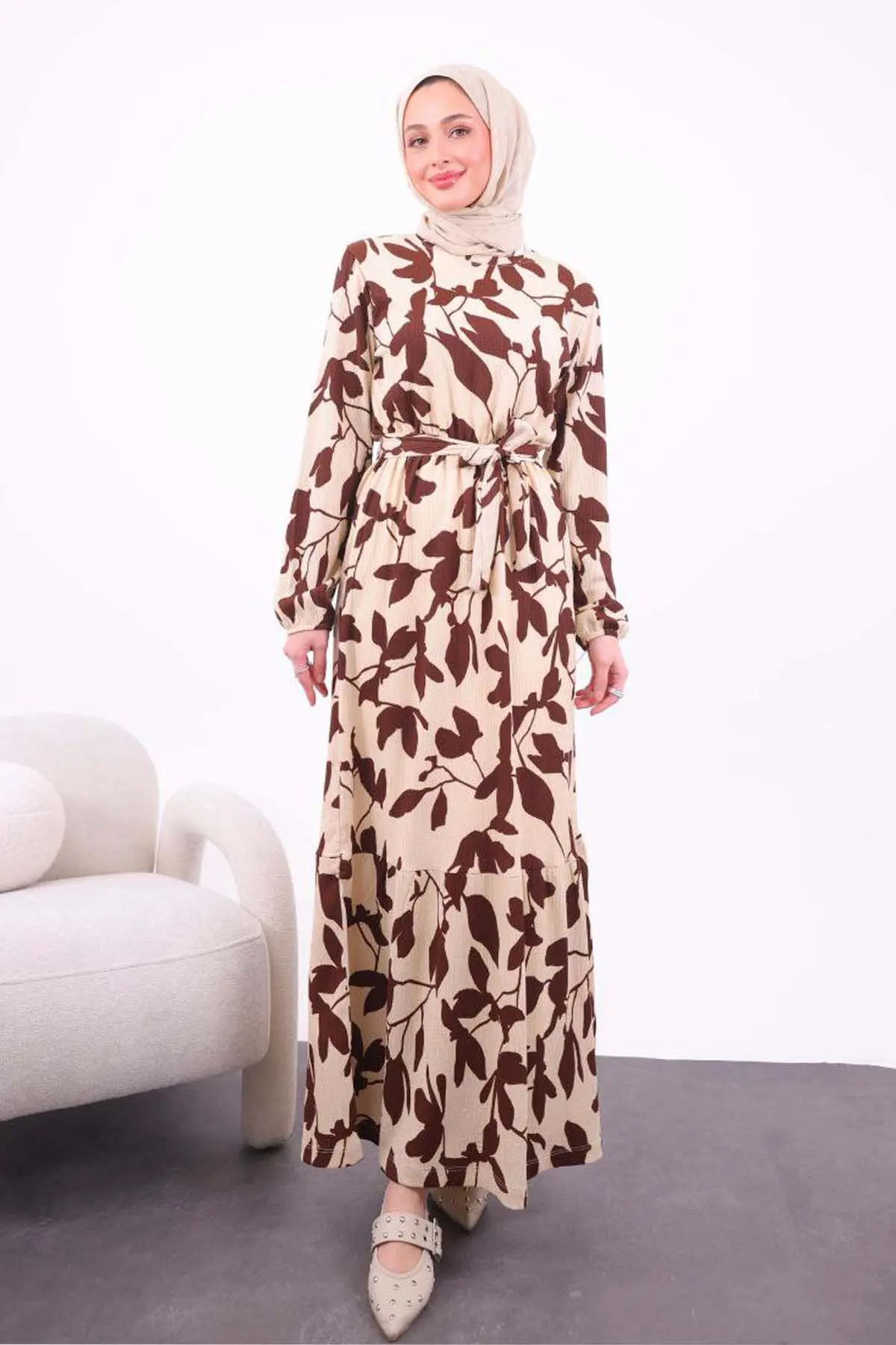Patterned Hijab Dress