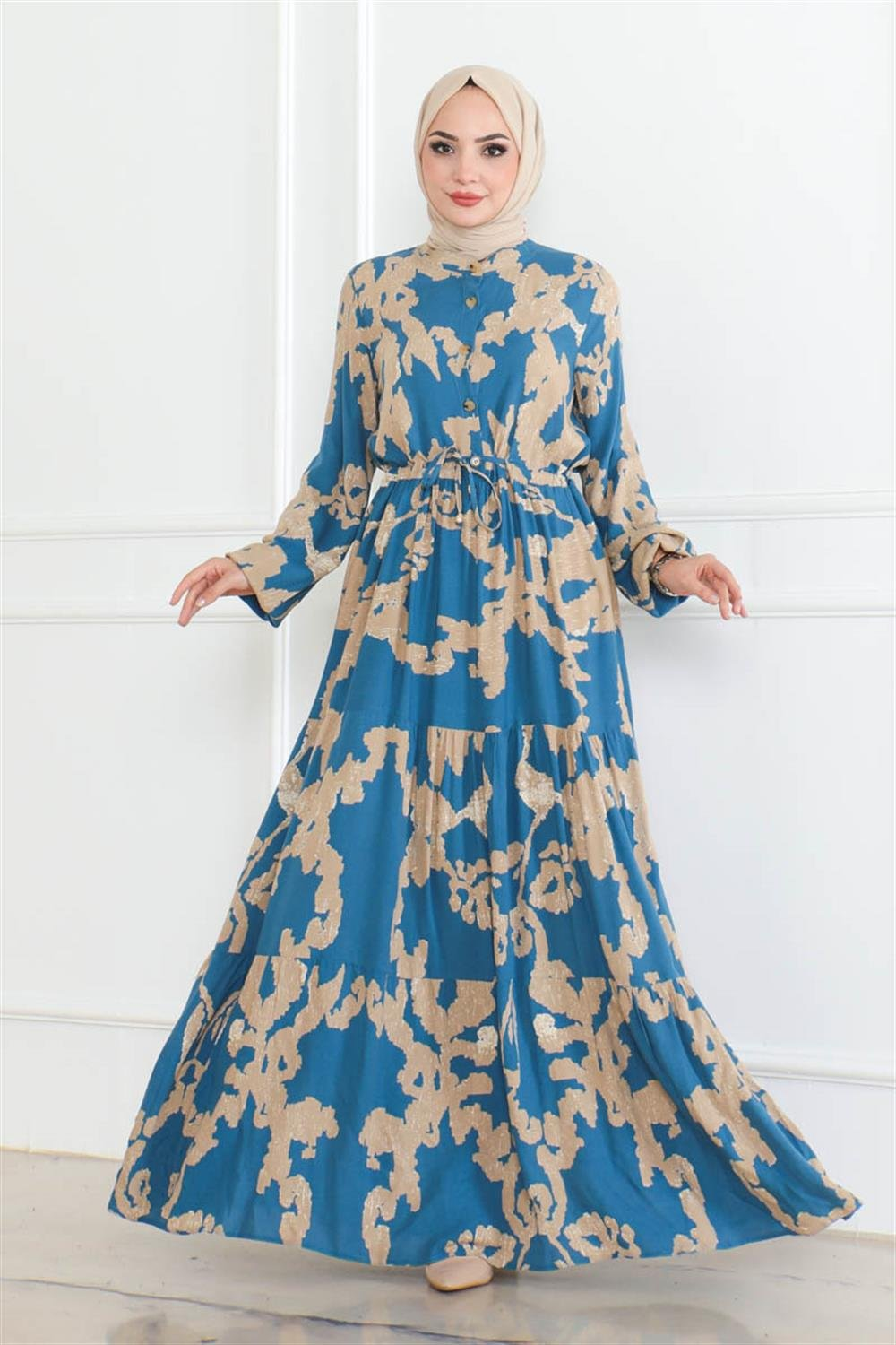 Patterned Hijab Dress