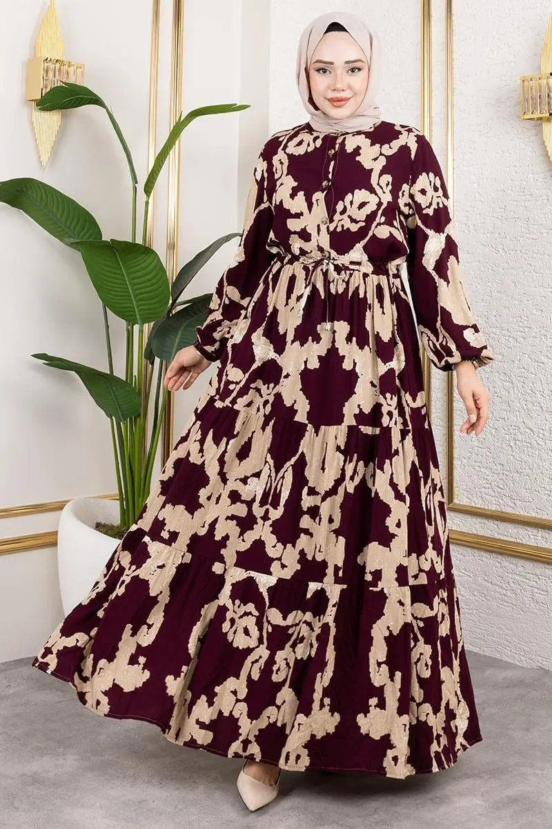 Patterned Hijab Dress