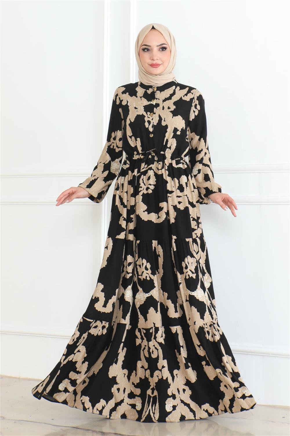 Patterned Hijab Dress