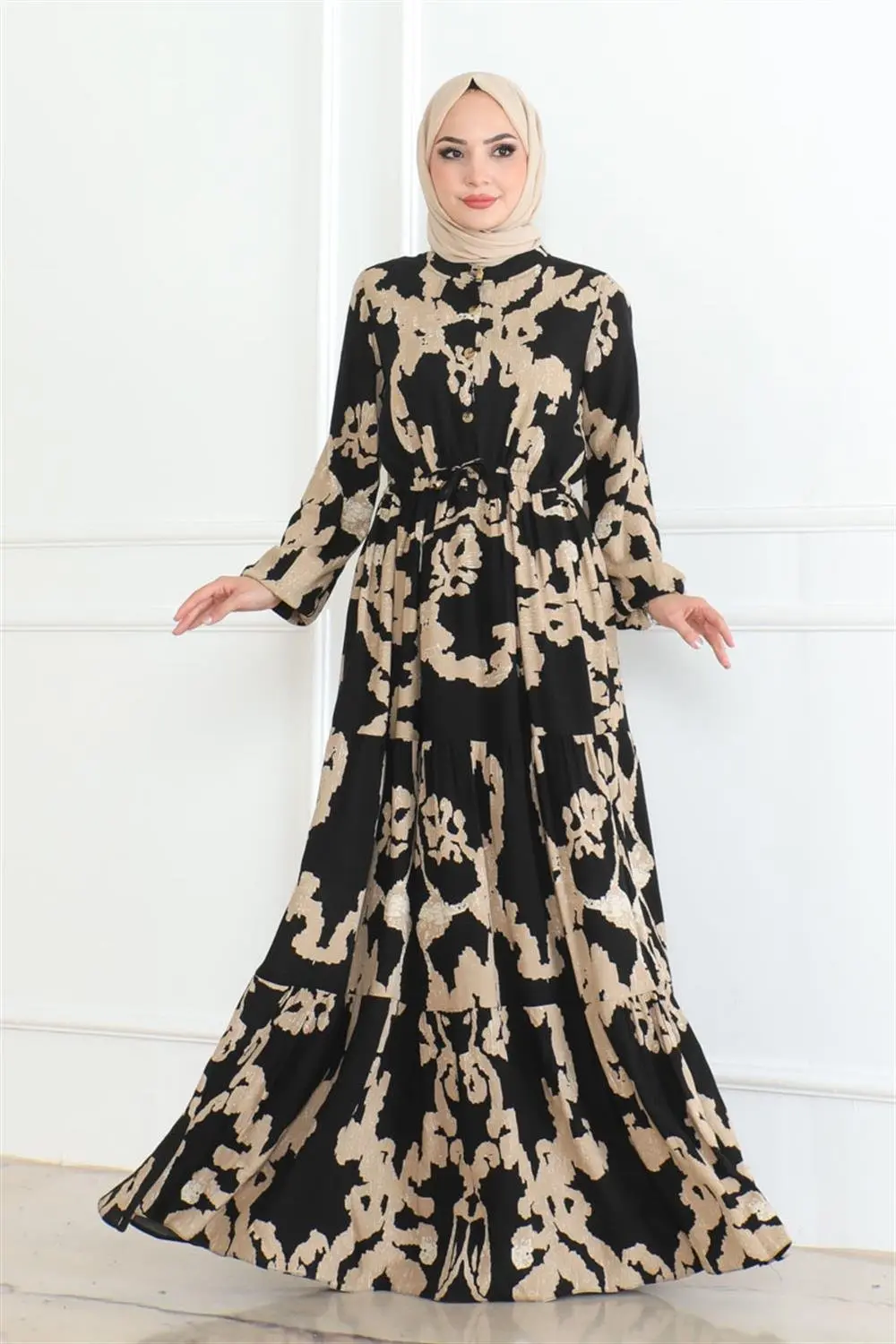 Patterned Hijab Dress