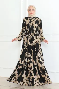 Patterned Hijab Dress