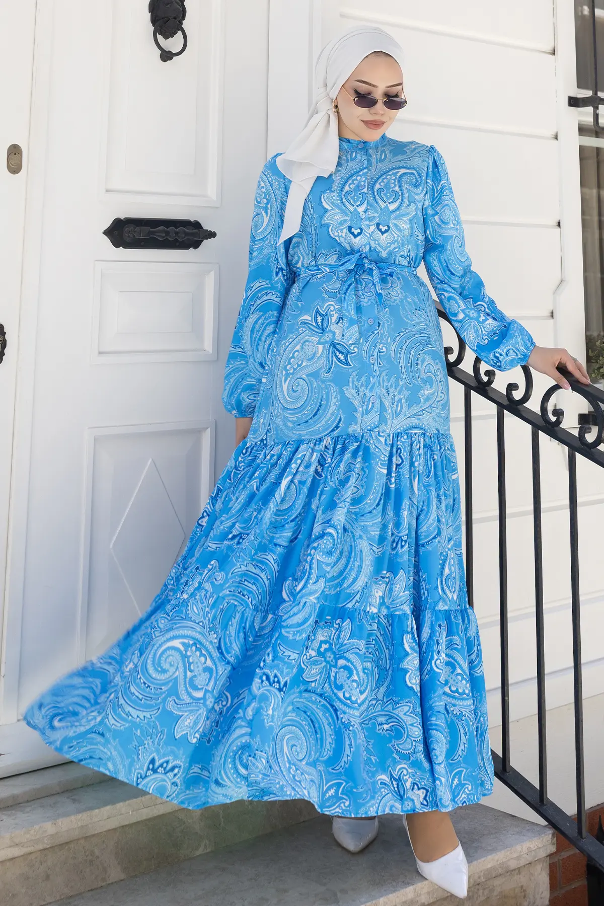 Patterned Hijab Jessica Dress-detail