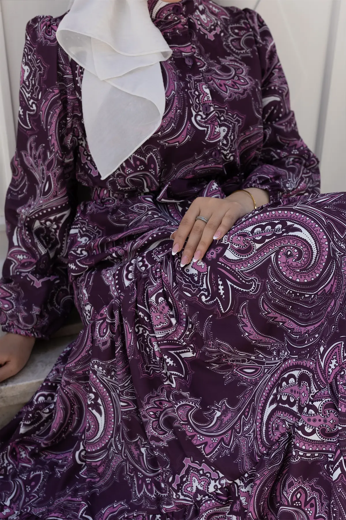 Patterned Hijab Jessica Dress-detail