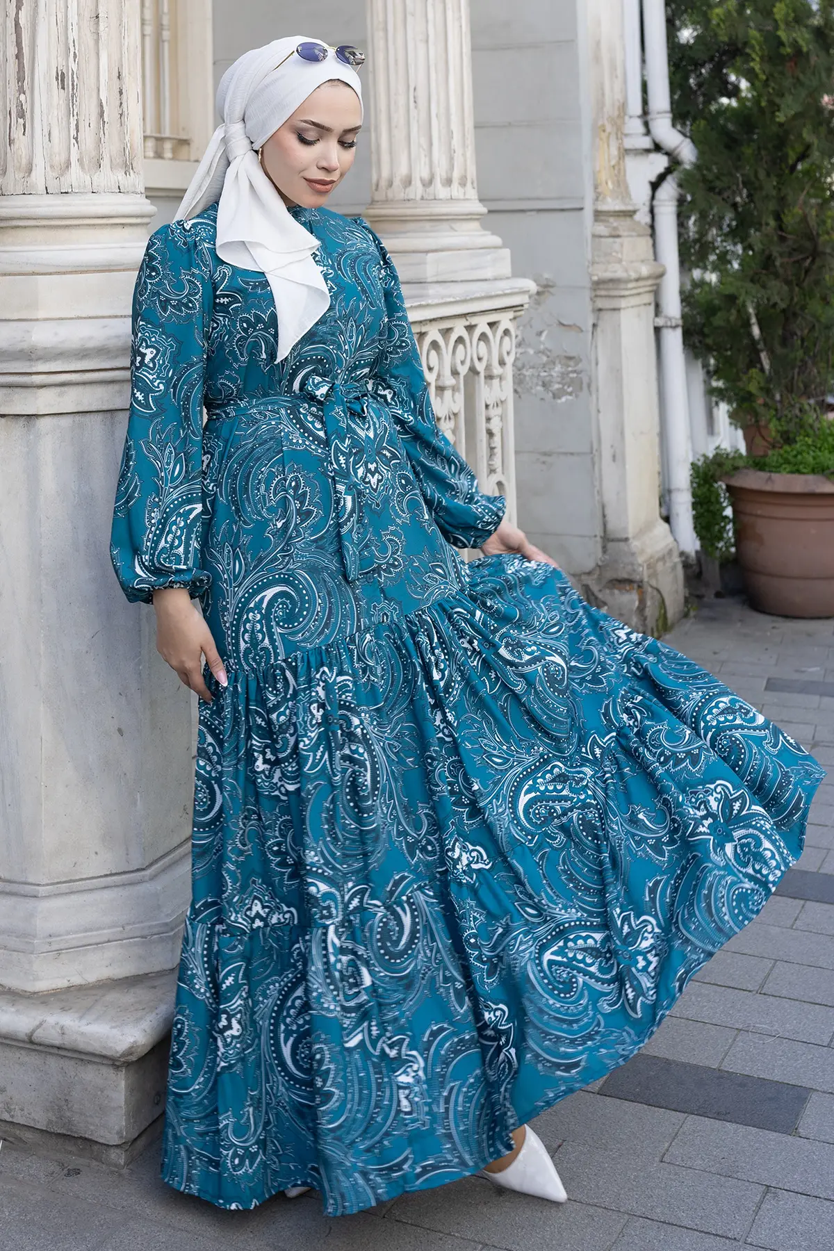 Patterned Hijab Jessica Dress-detail