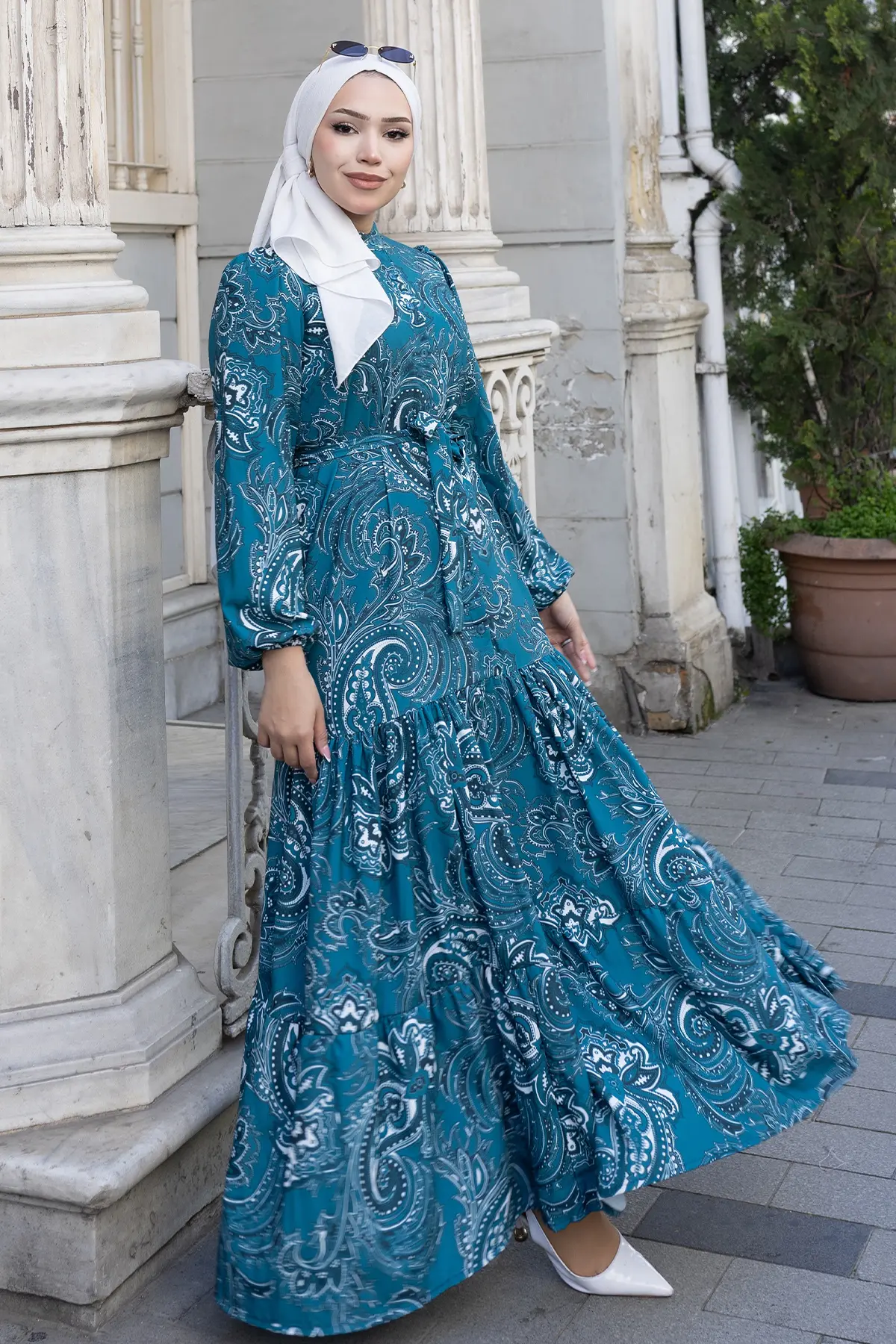 Patterned Hijab Jessica Dress-detail