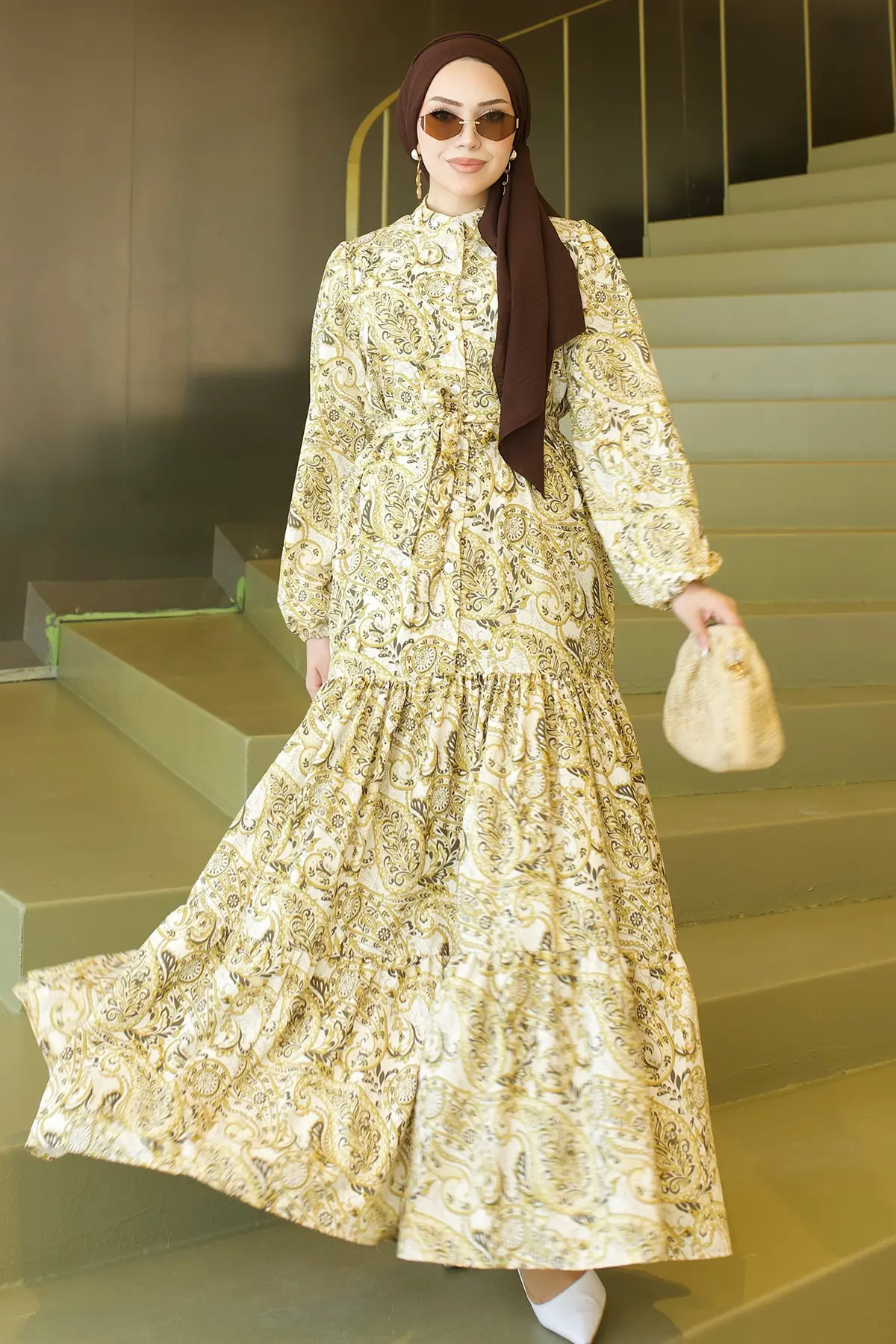 Patterned Hijab Jessica Dress-detail