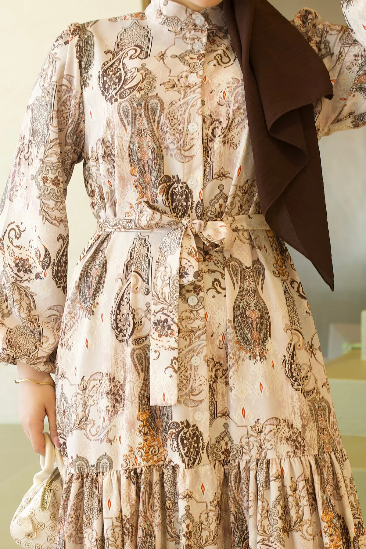 Patterned Hijab Jessica Dress-detail