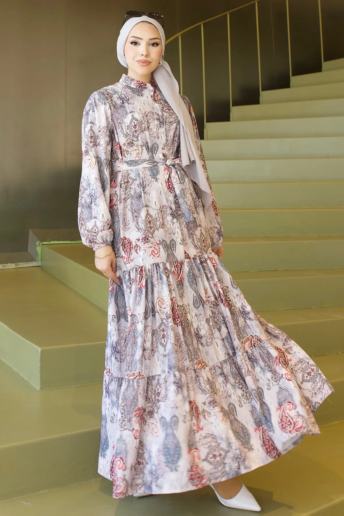 Patterned Hijab Jessica Dress-detail