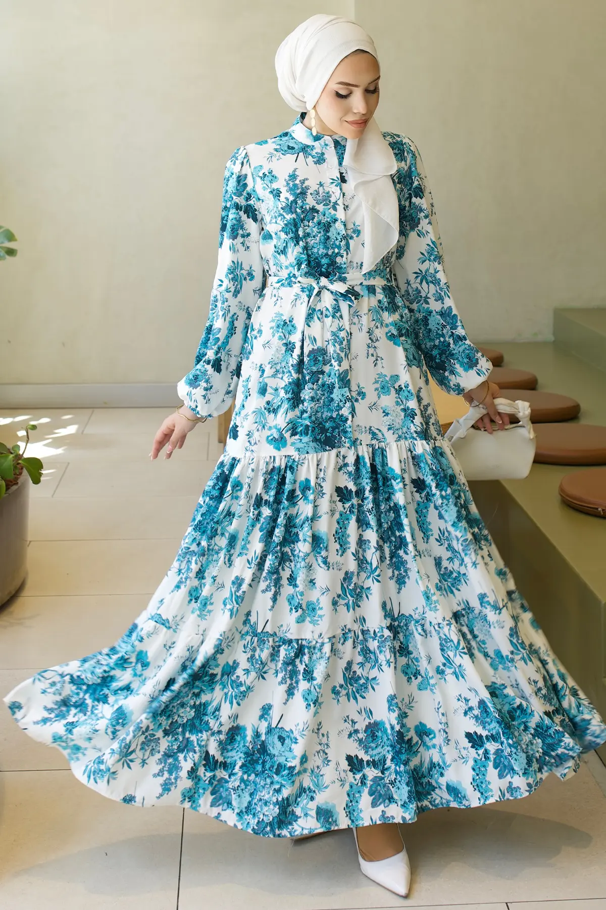 Patterned Hijab Jessica Dress-detail