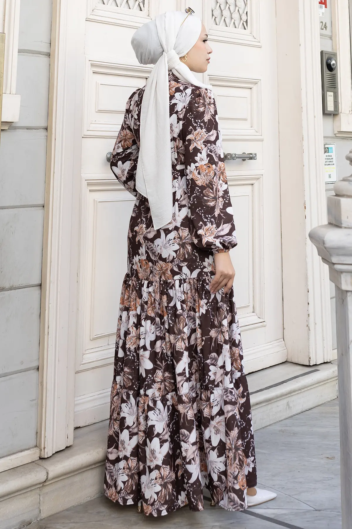 Patterned Hijab Jessica Dress-detail
