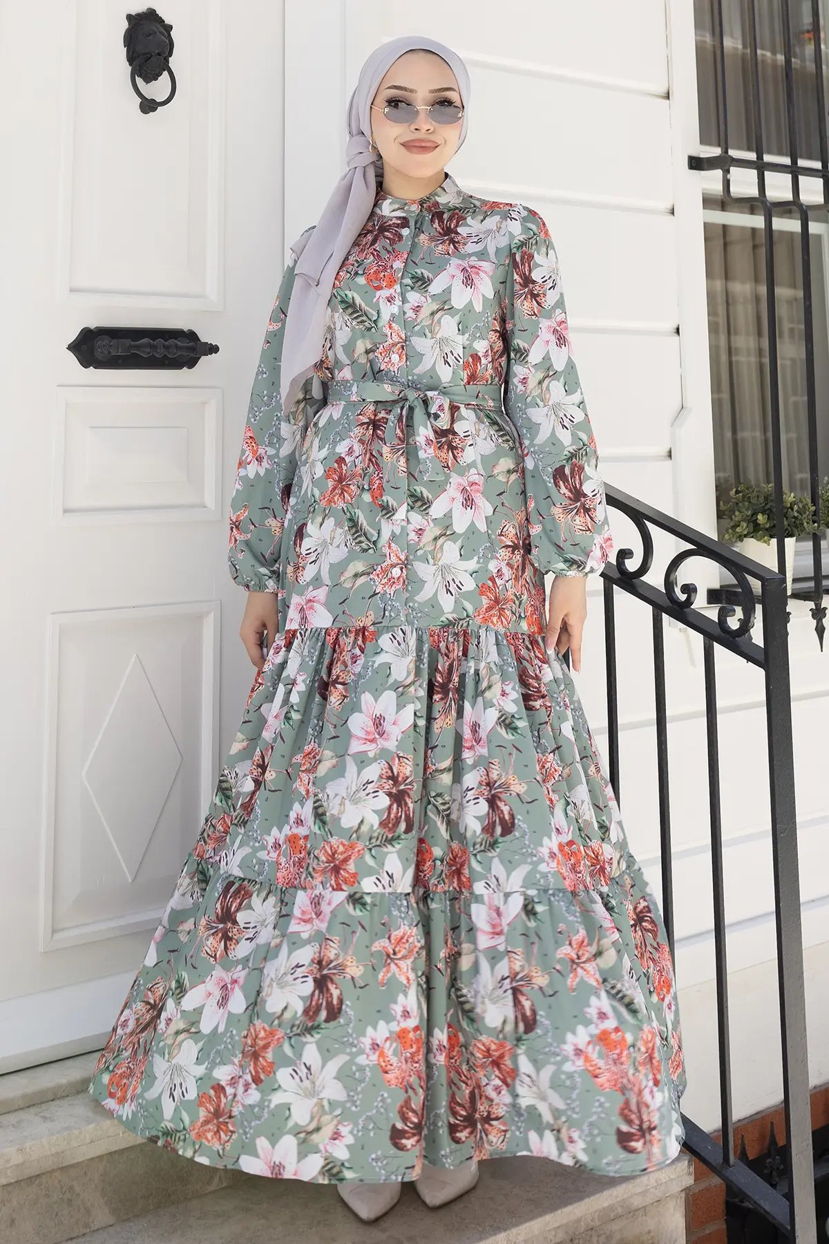 Patterned Hijab Jessica Dress-detail