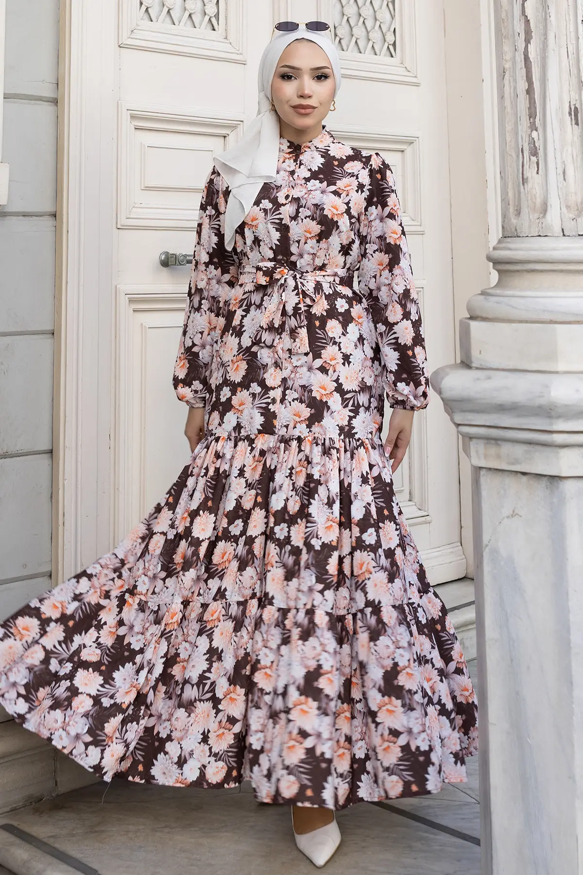 Patterned Hijab Jessica Dress-detail