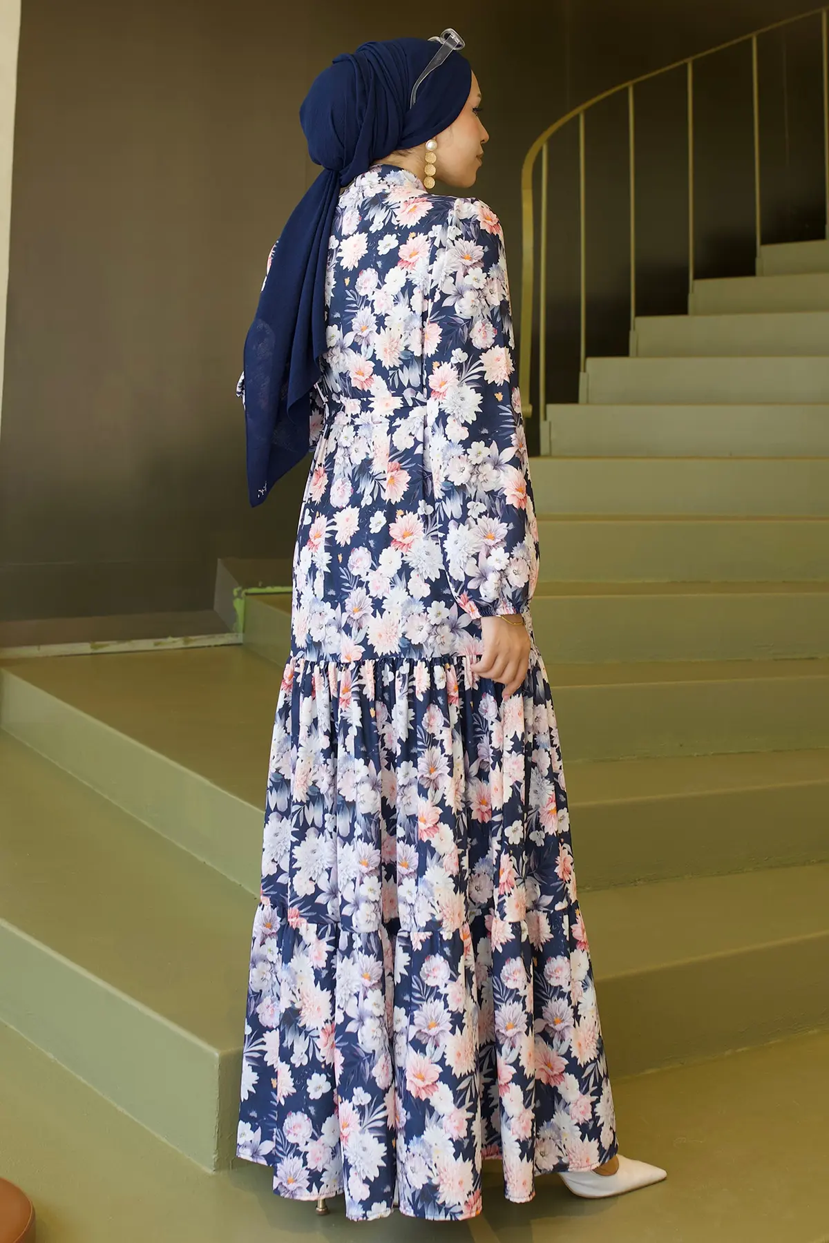 Patterned Hijab Jessica Dress-detail