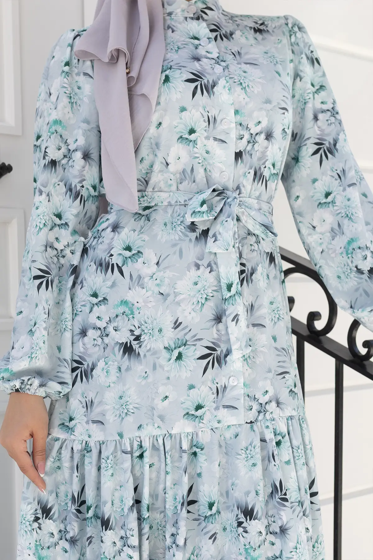 Patterned Hijab Jessica Dress-detail