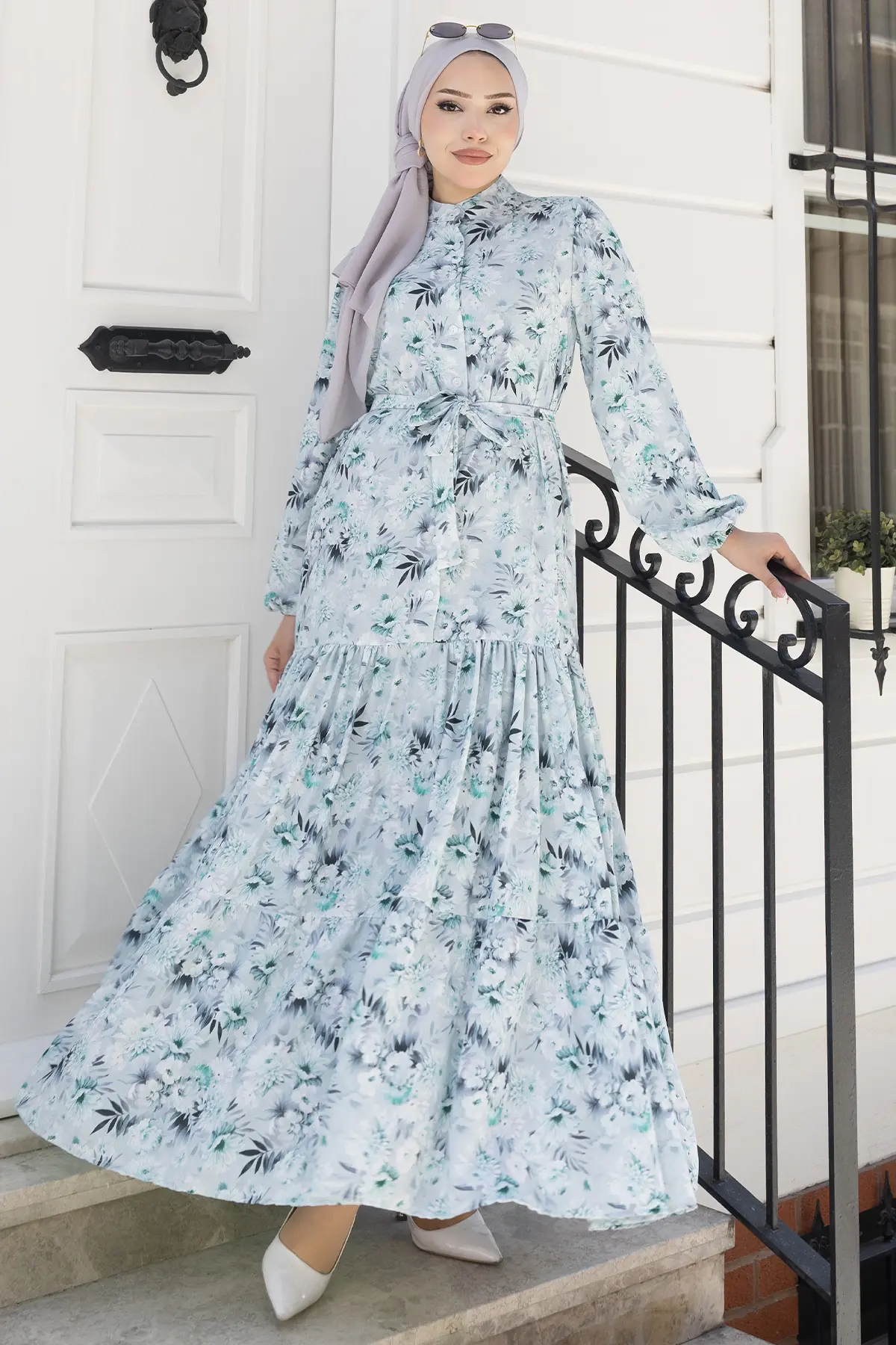 Patterned Hijab Jessica Dress-detail