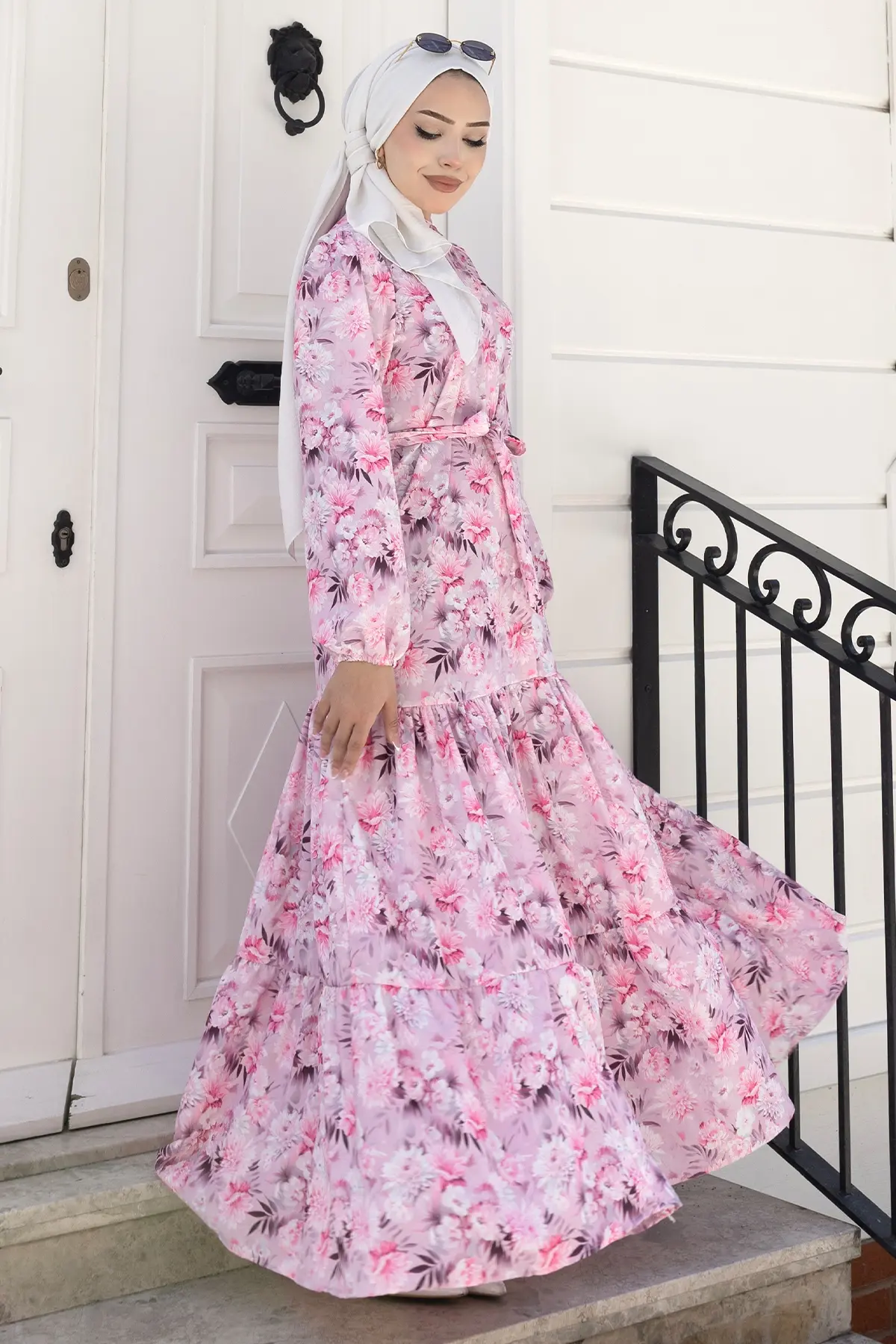 Patterned Hijab Jessica Dress-detail