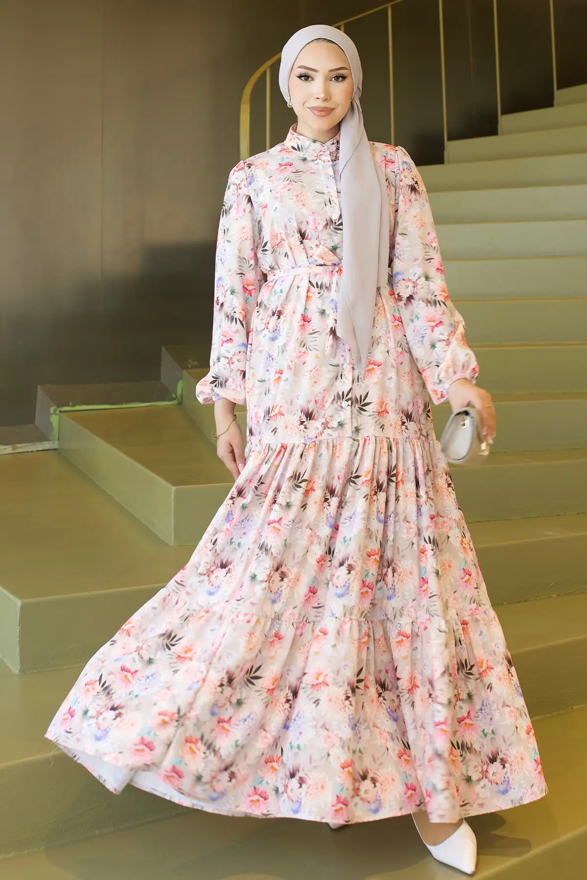 Patterned Hijab Jessica Dress-detail