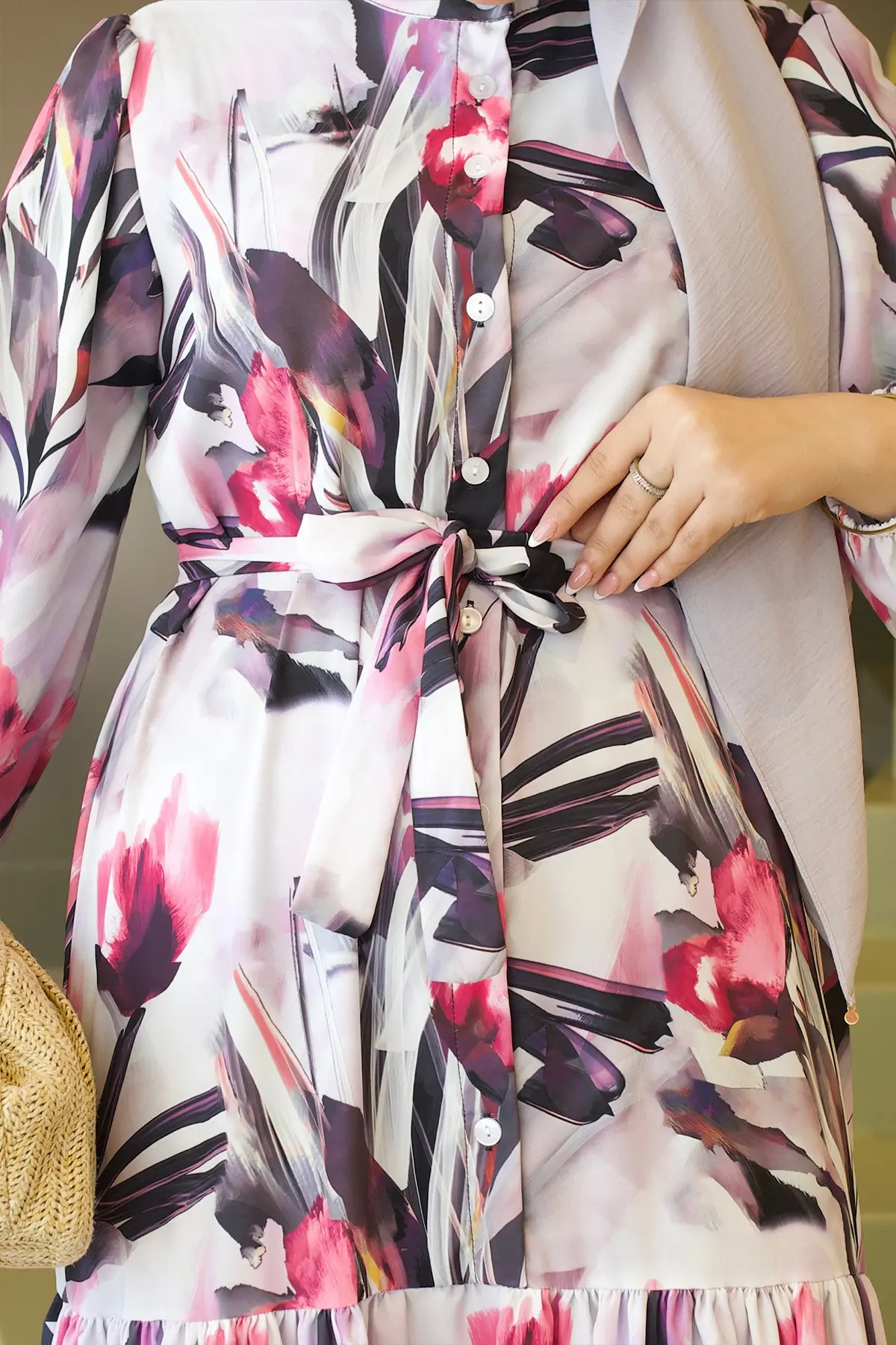 Patterned Hijab Jessica Dress-detail