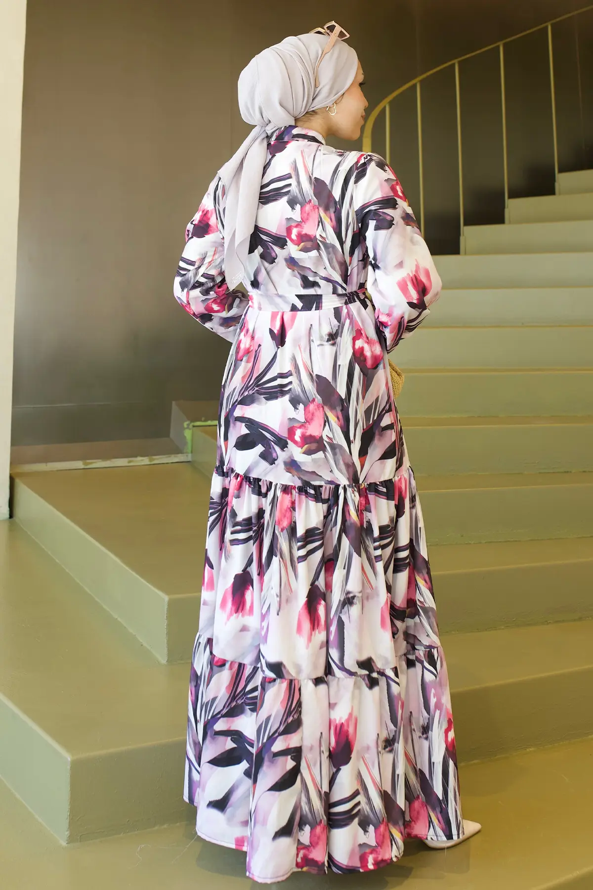 Patterned Hijab Jessica Dress-detail