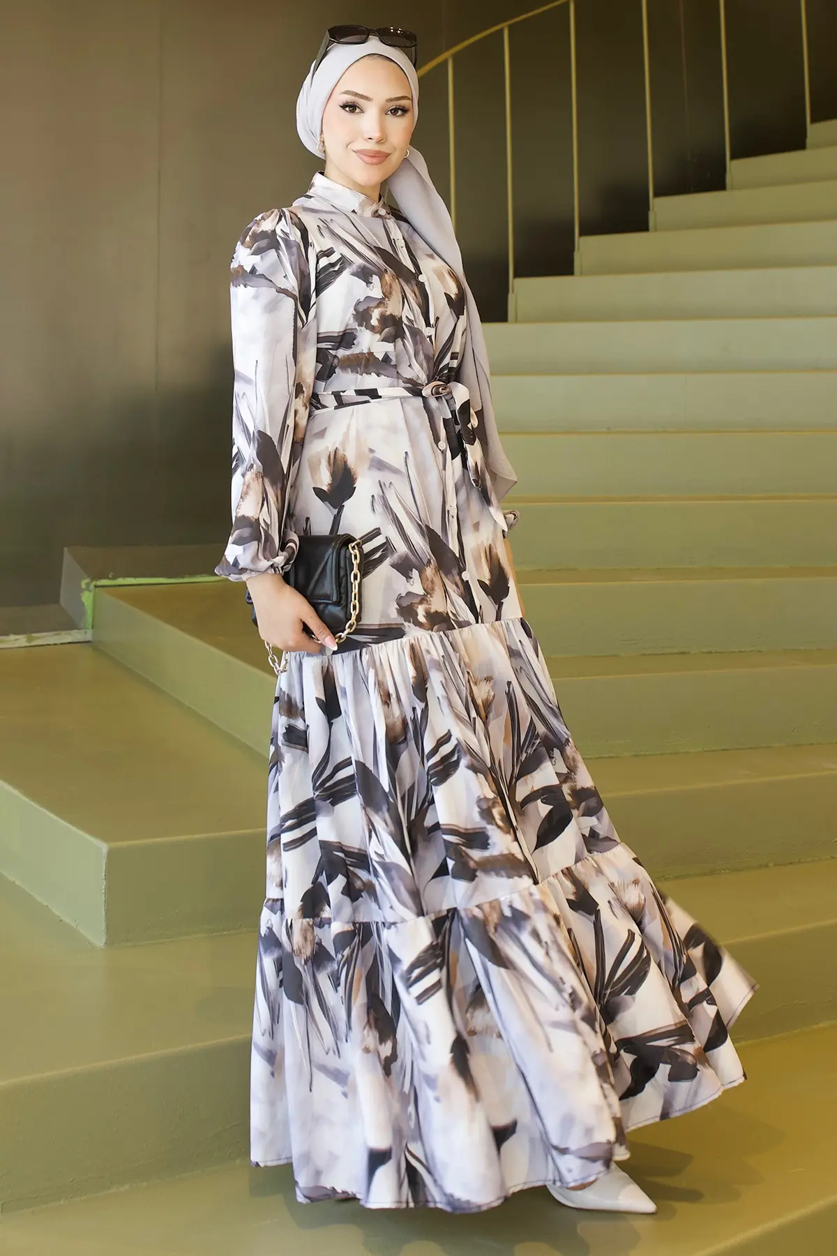 Patterned Hijab Jessica Dress-detail
