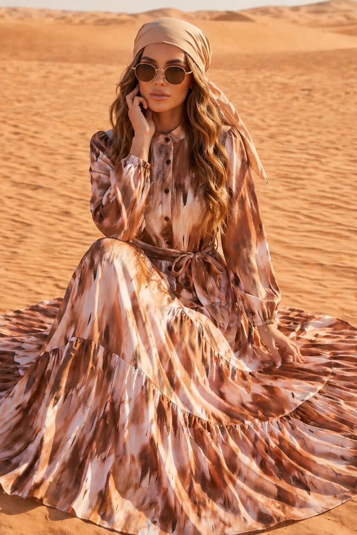 Patterned Hijab Jessica Dress-detail