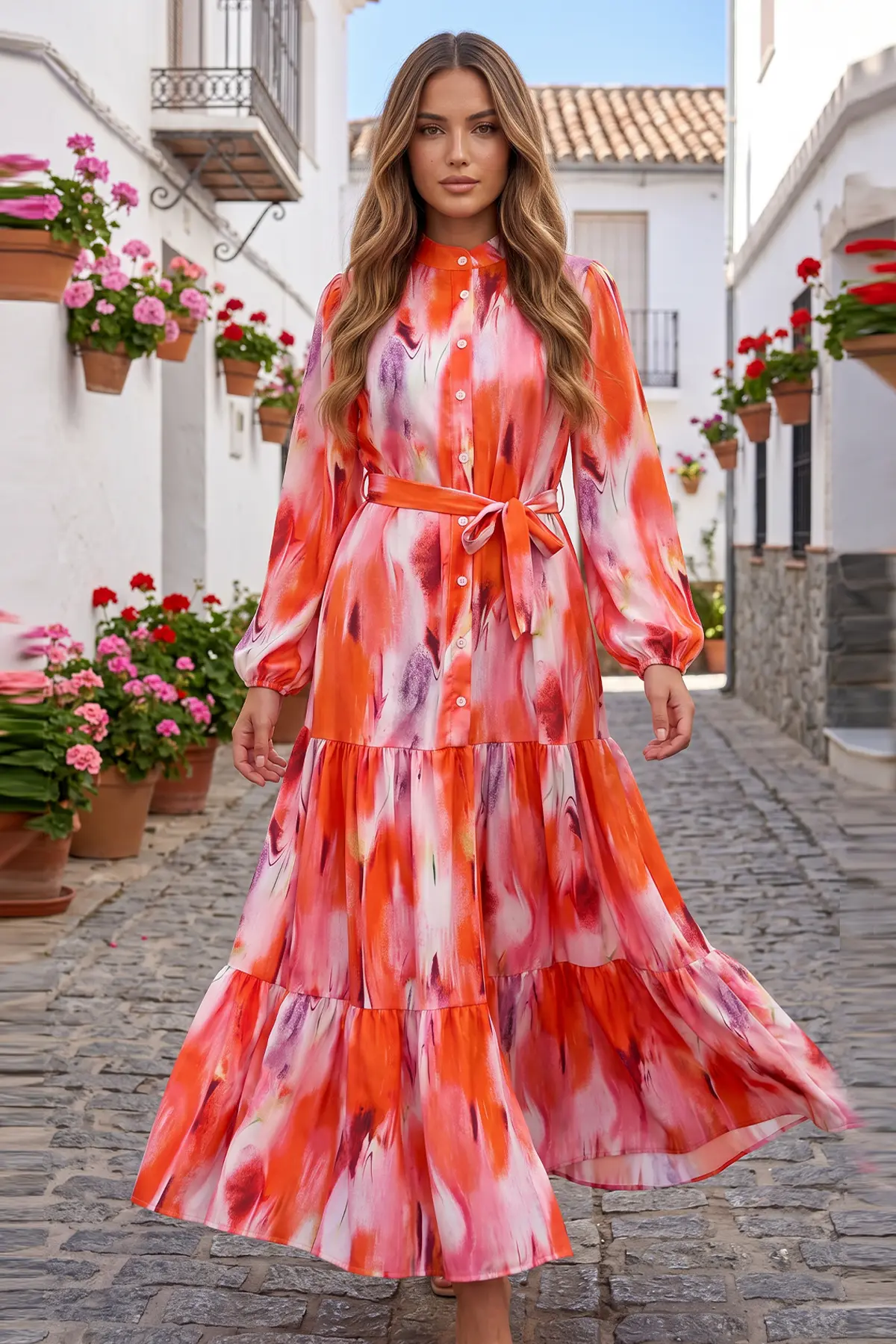 Patterned Hijab Jessica Dress-detail