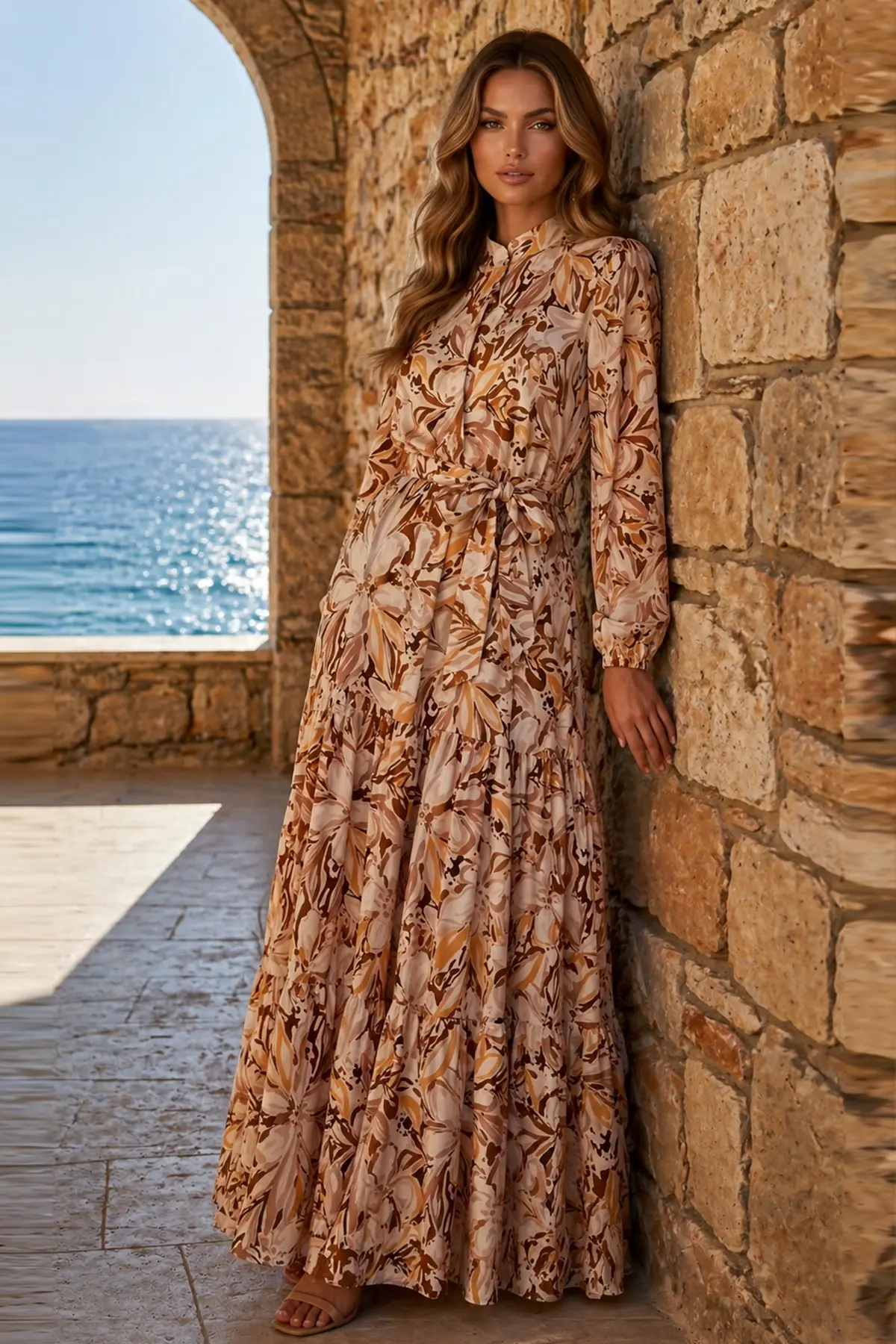 Patterned Hijab Jessica Dress-detail