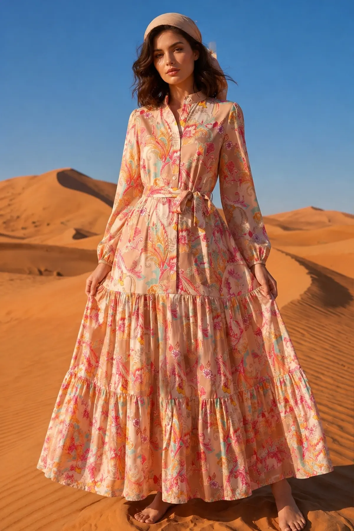 Patterned Hijab Jessica Dress-detail