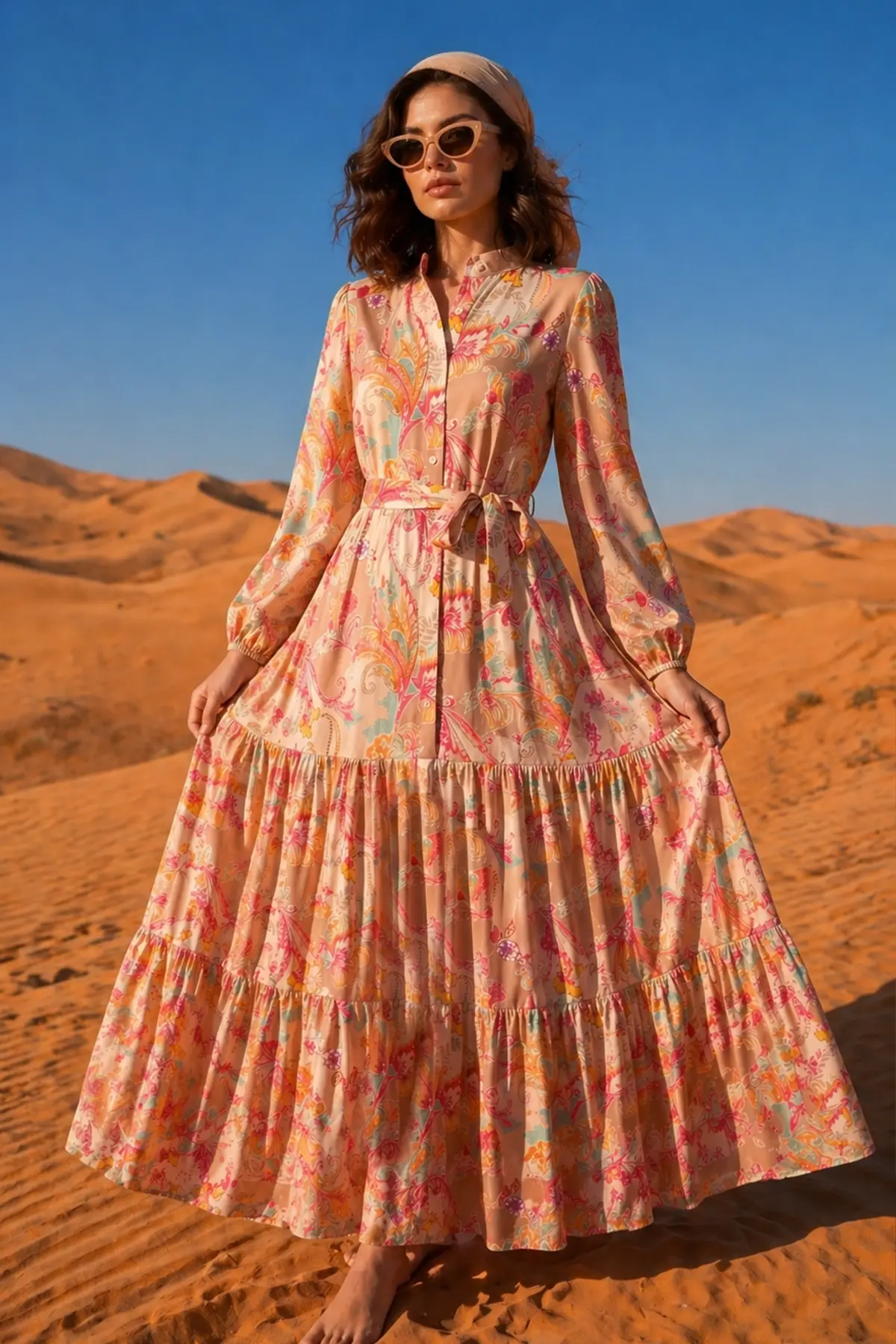 Patterned Hijab Jessica Dress-detail