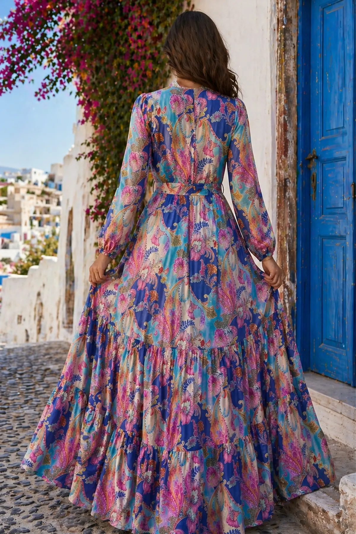 Patterned Hijab Jessica Dress-detail