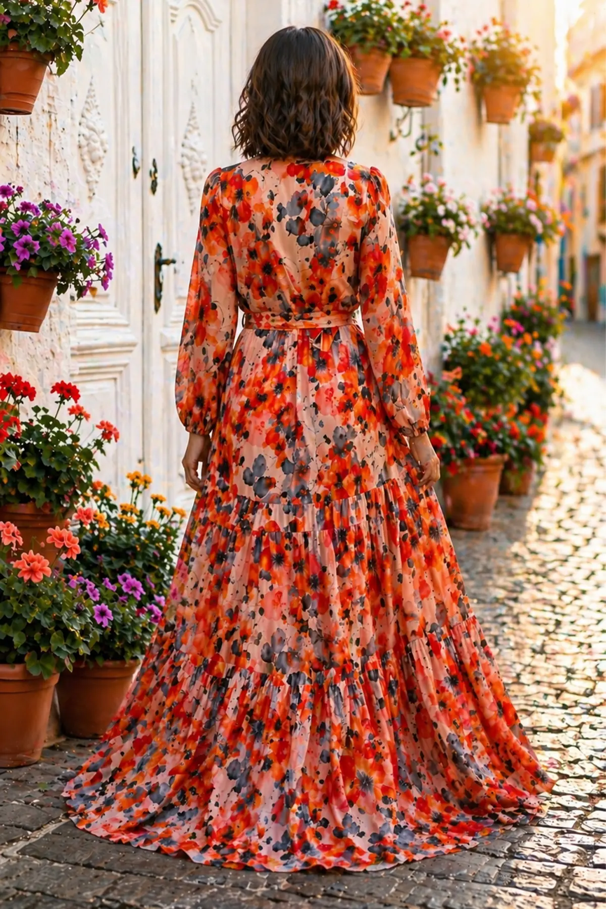 Patterned Hijab Jessica Dress-detail