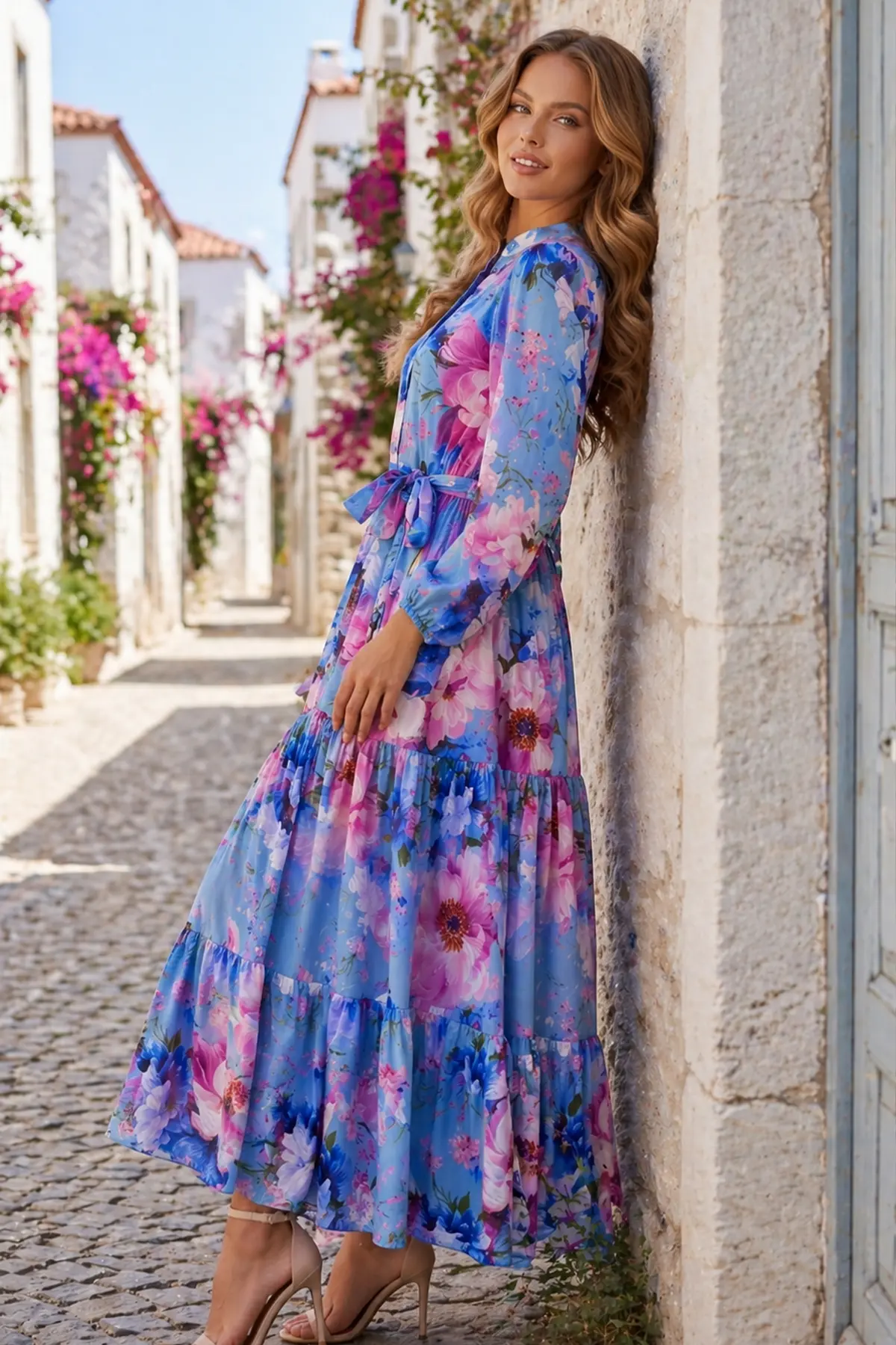 Patterned Hijab Jessica Dress-detail