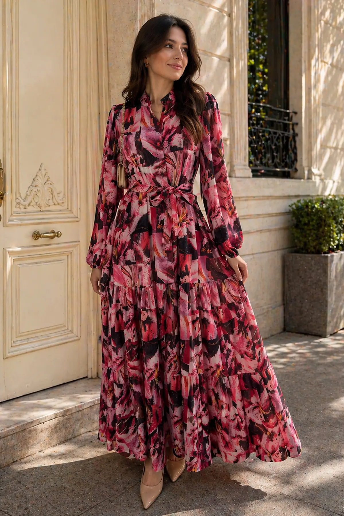 Patterned Hijab Jessica Dress-detail