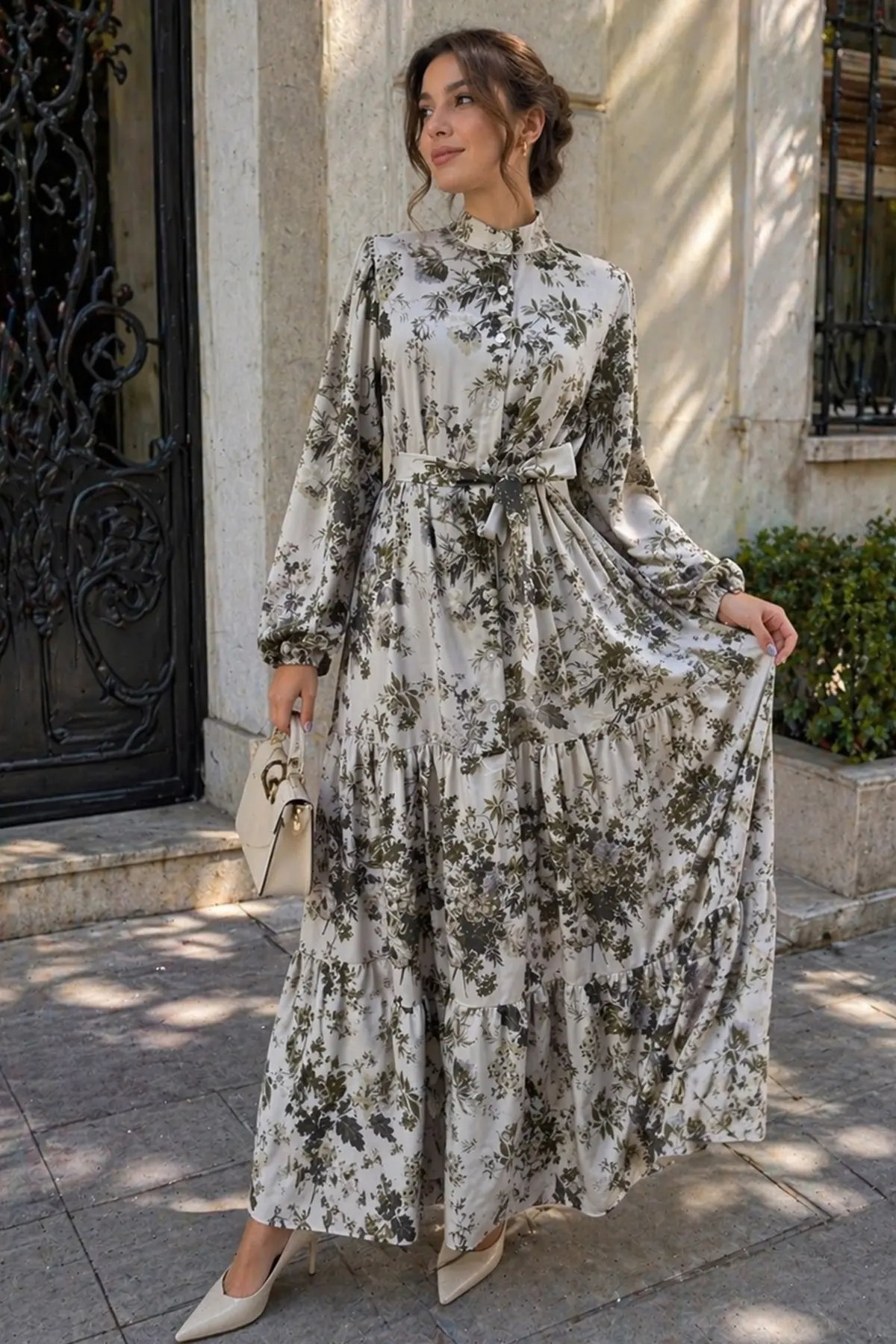 Patterned Hijab Jessica Dress-detail