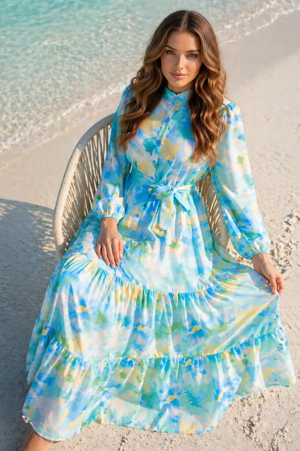 Patterned Hijab Jessica Dress-detail