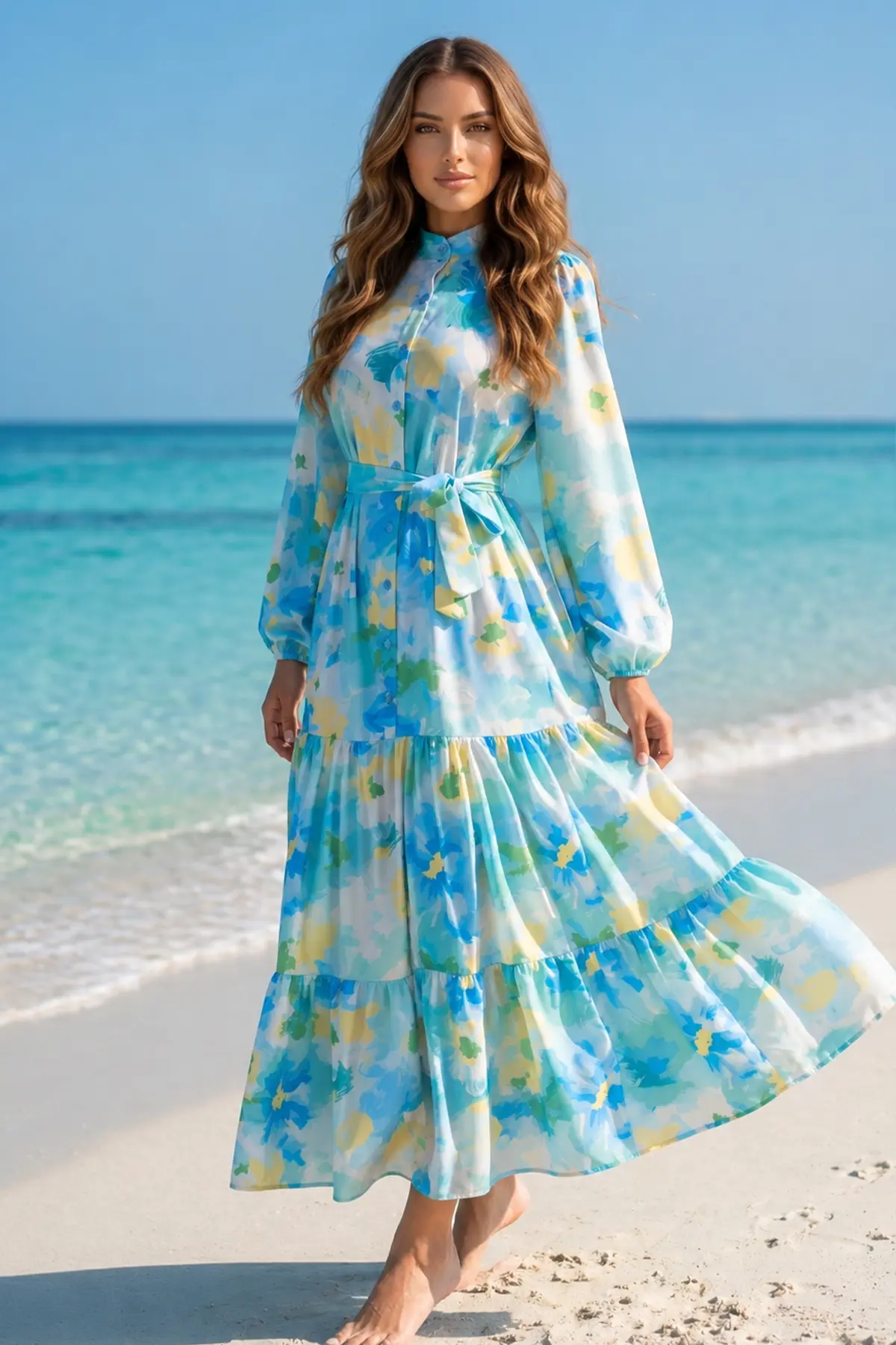 Patterned Hijab Jessica Dress-detail