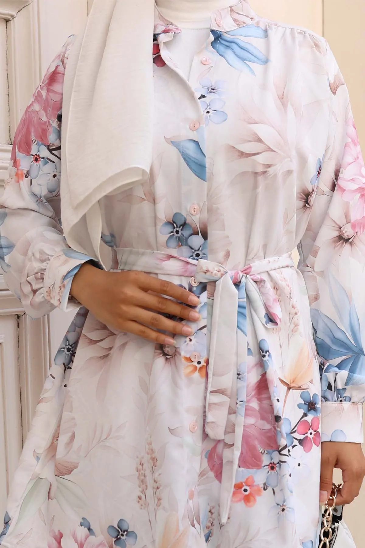 Patterned Hijab Shirt-detail