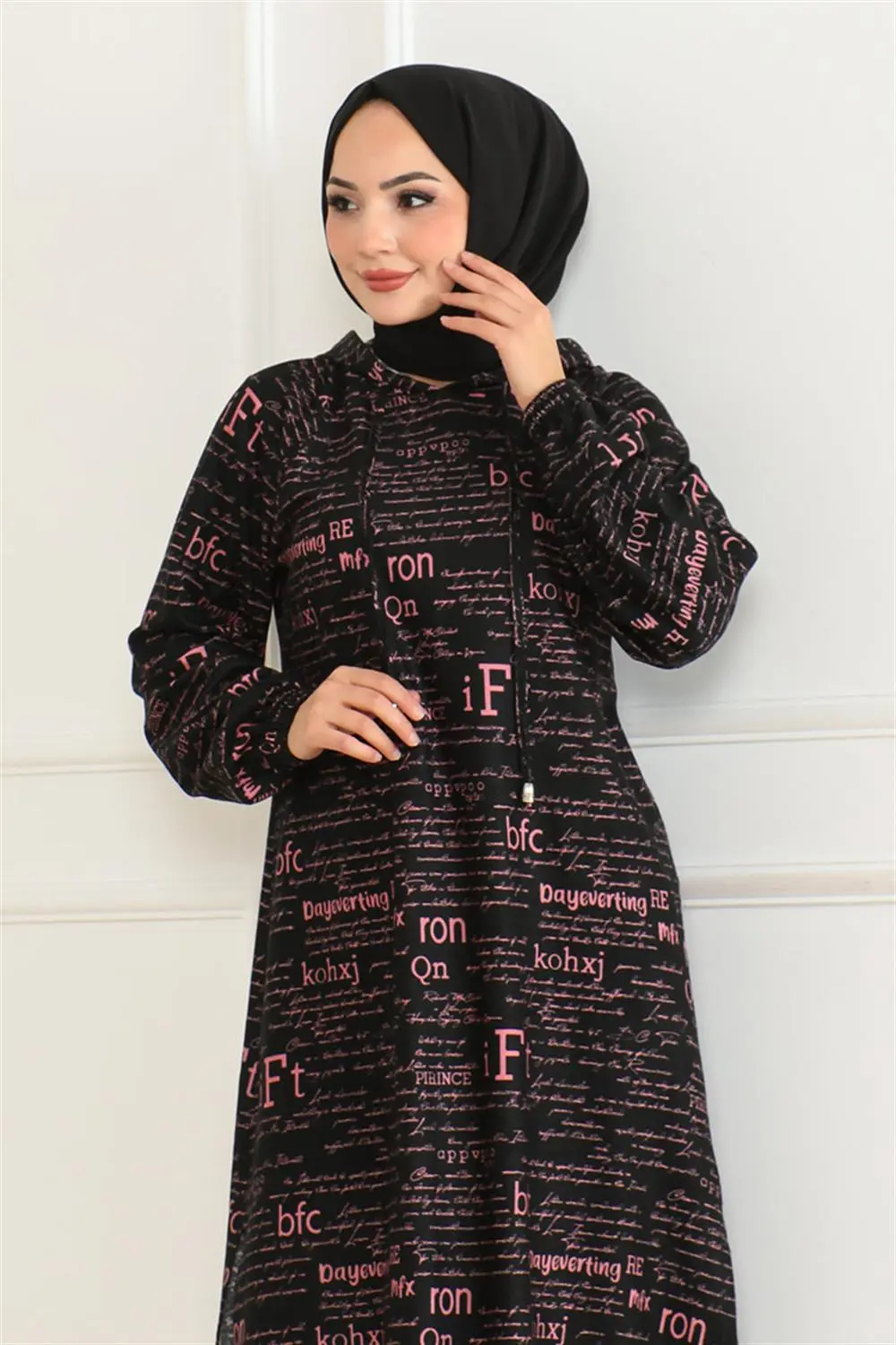 Patterned Hooded Sports Tunic-detail