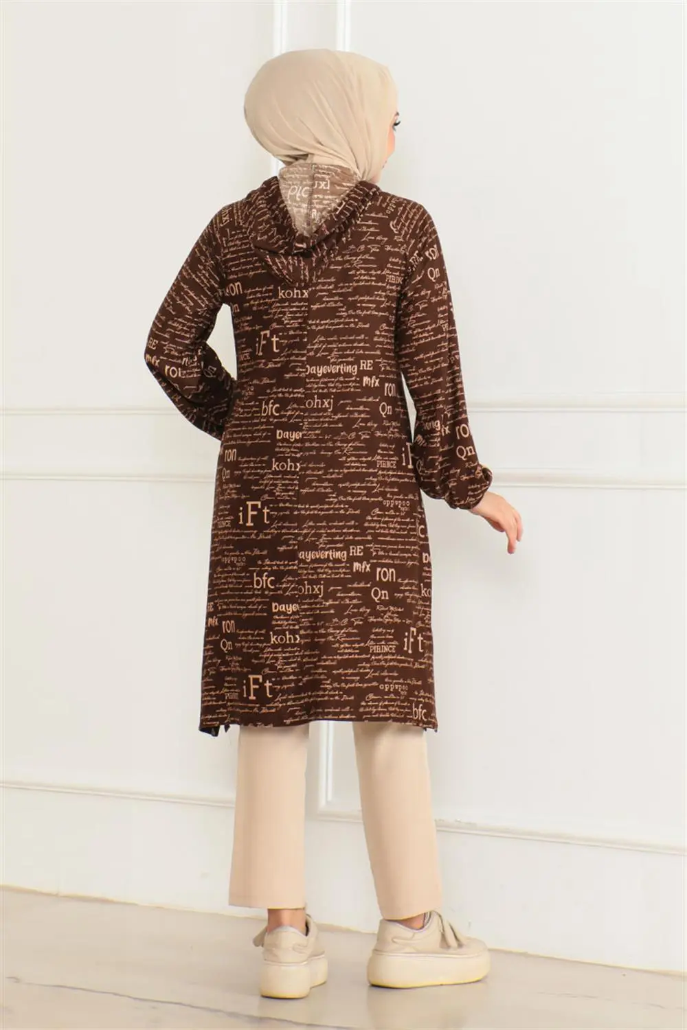 Patterned Hooded Sports Tunic-detail