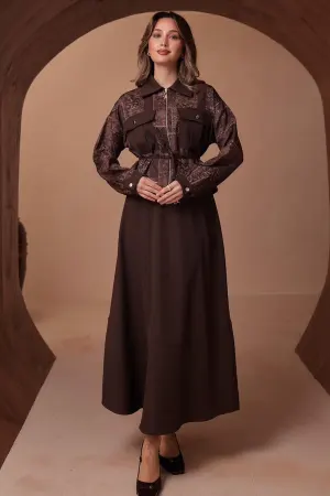 Patterned Jacket Set