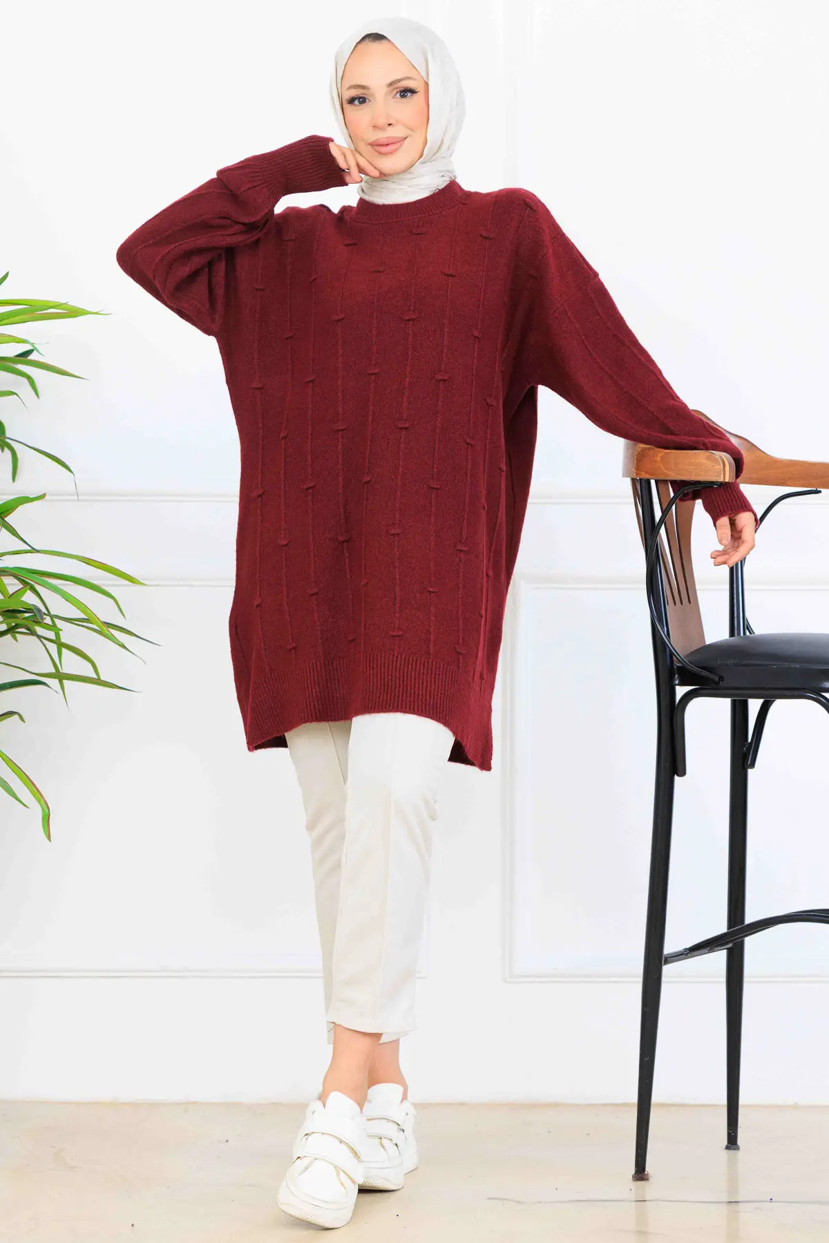 Patterned Knit Tunic