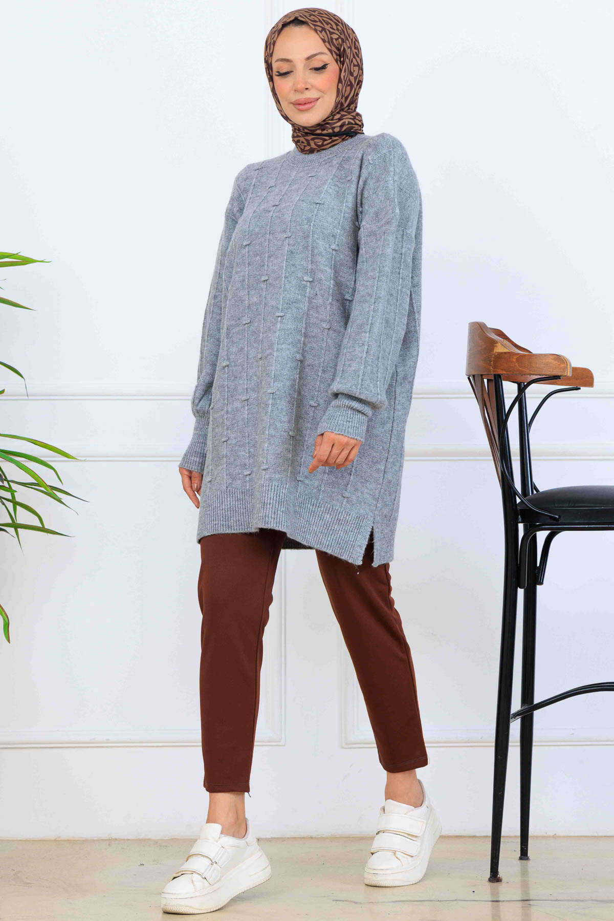 Patterned Knit Tunic