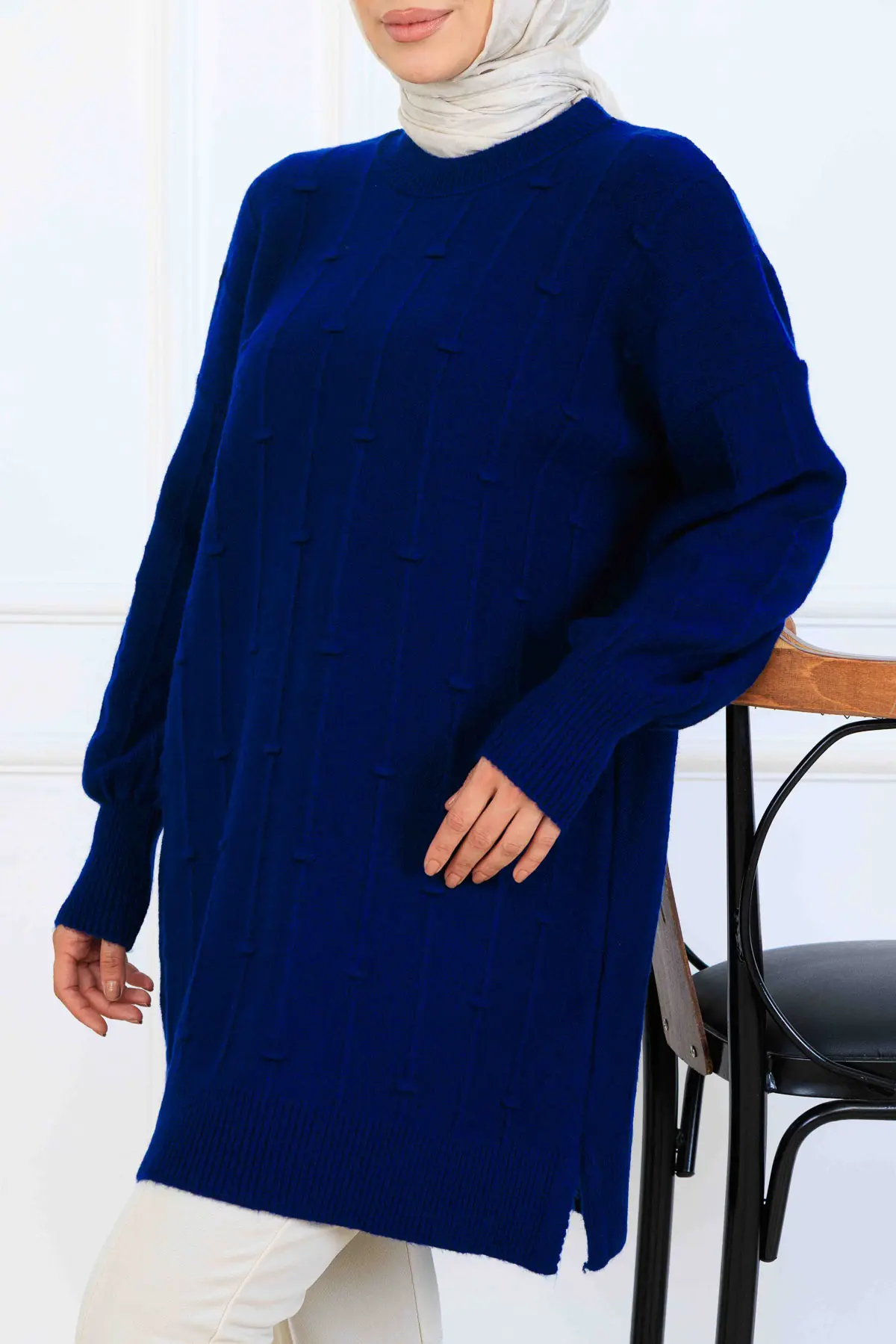 Patterned Knit Tunic-detail