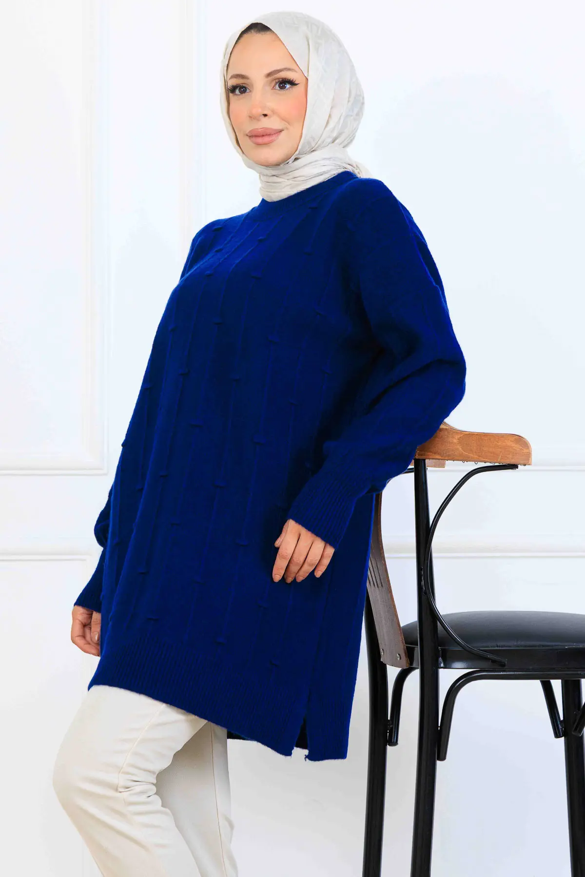 Patterned Knit Tunic-detail