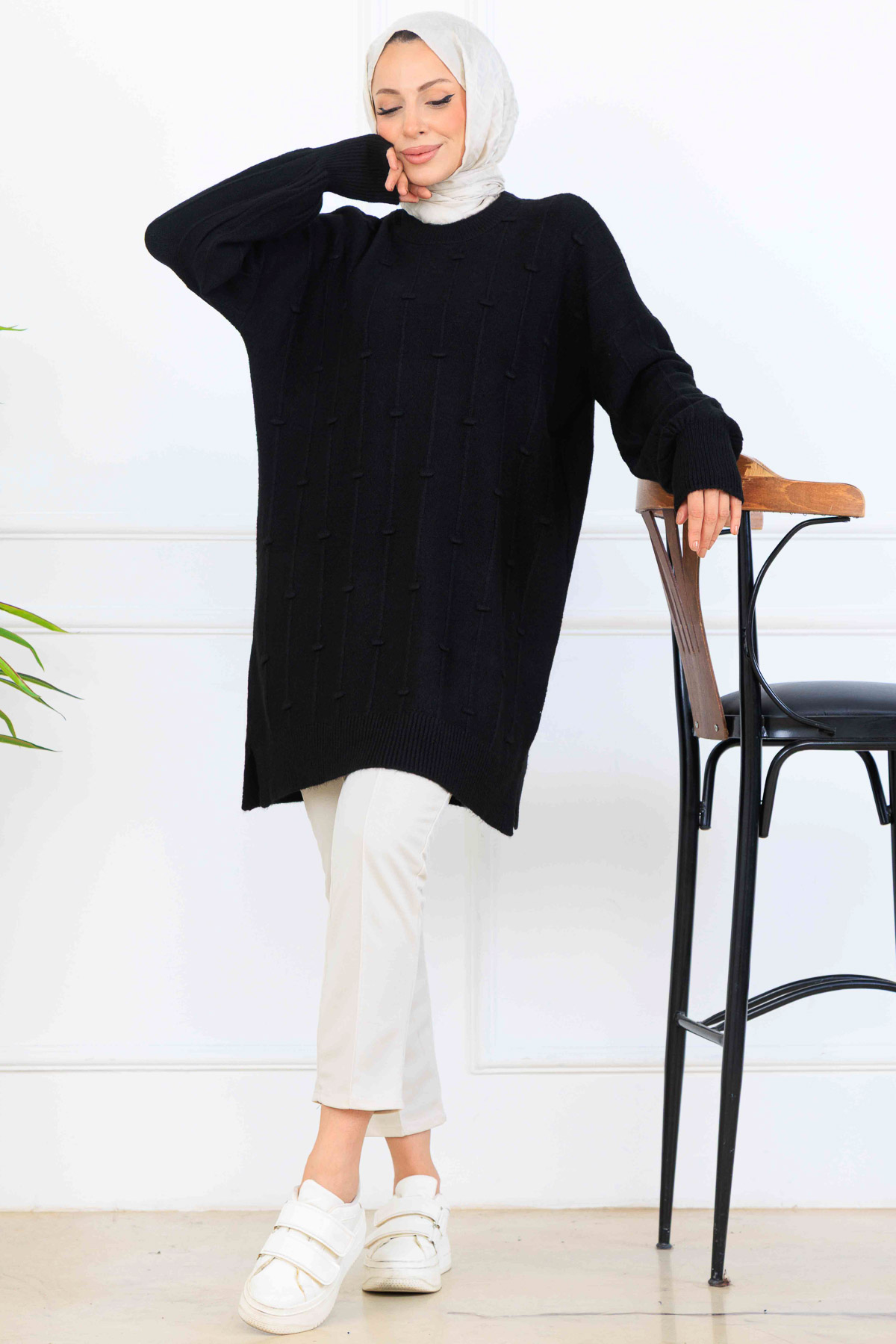 Patterned Knit Tunic