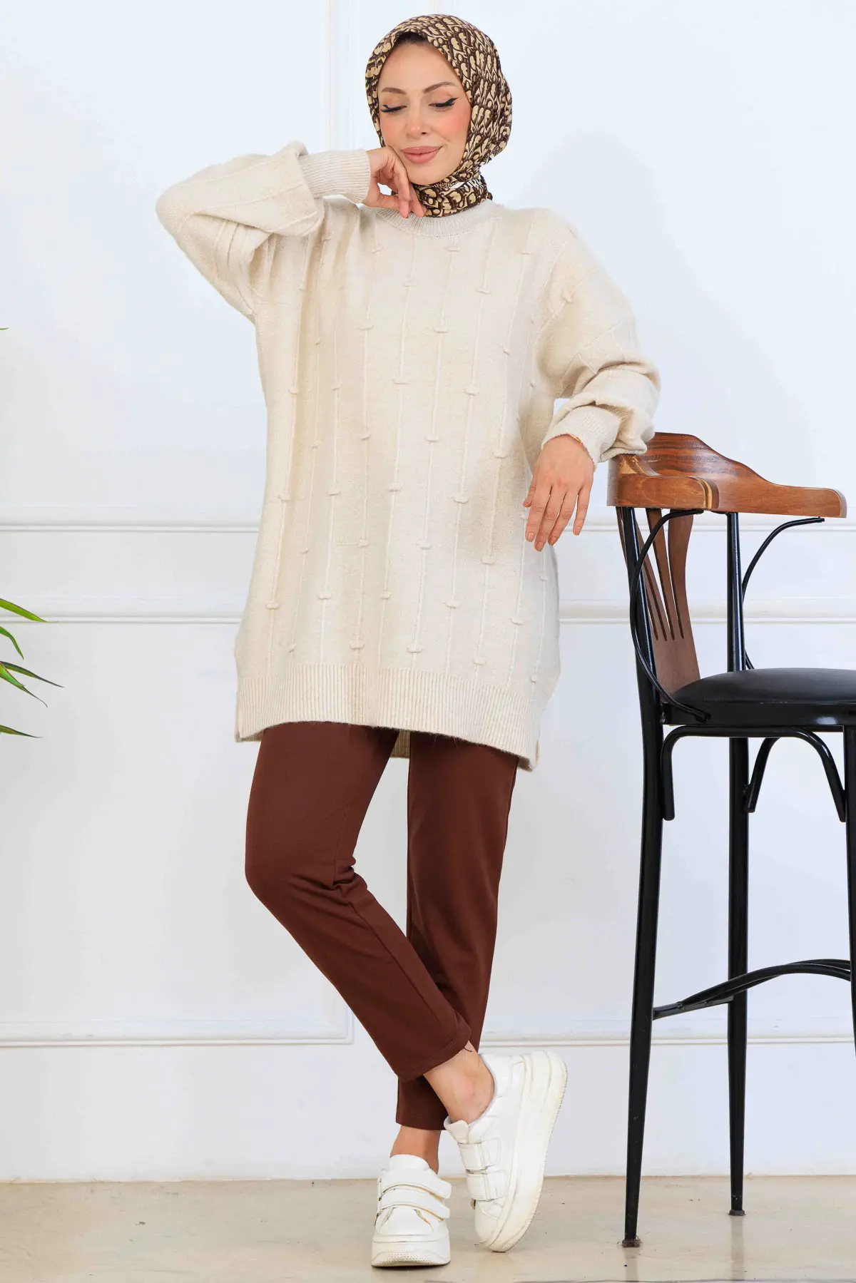 Patterned Knit Tunic