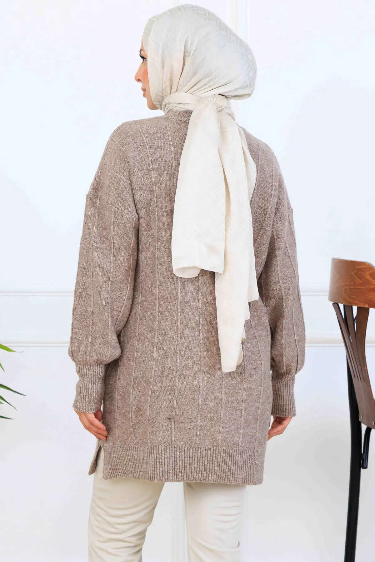 Patterned Knit Tunic-detail