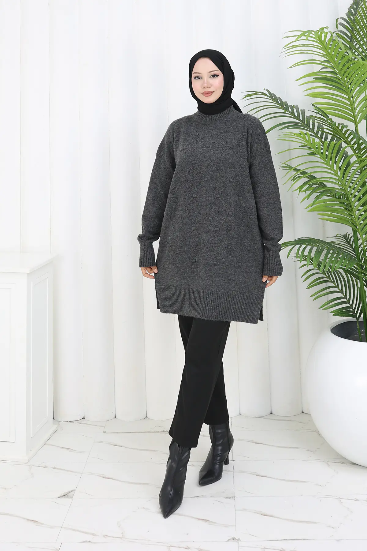 Patterned Knit Tunic